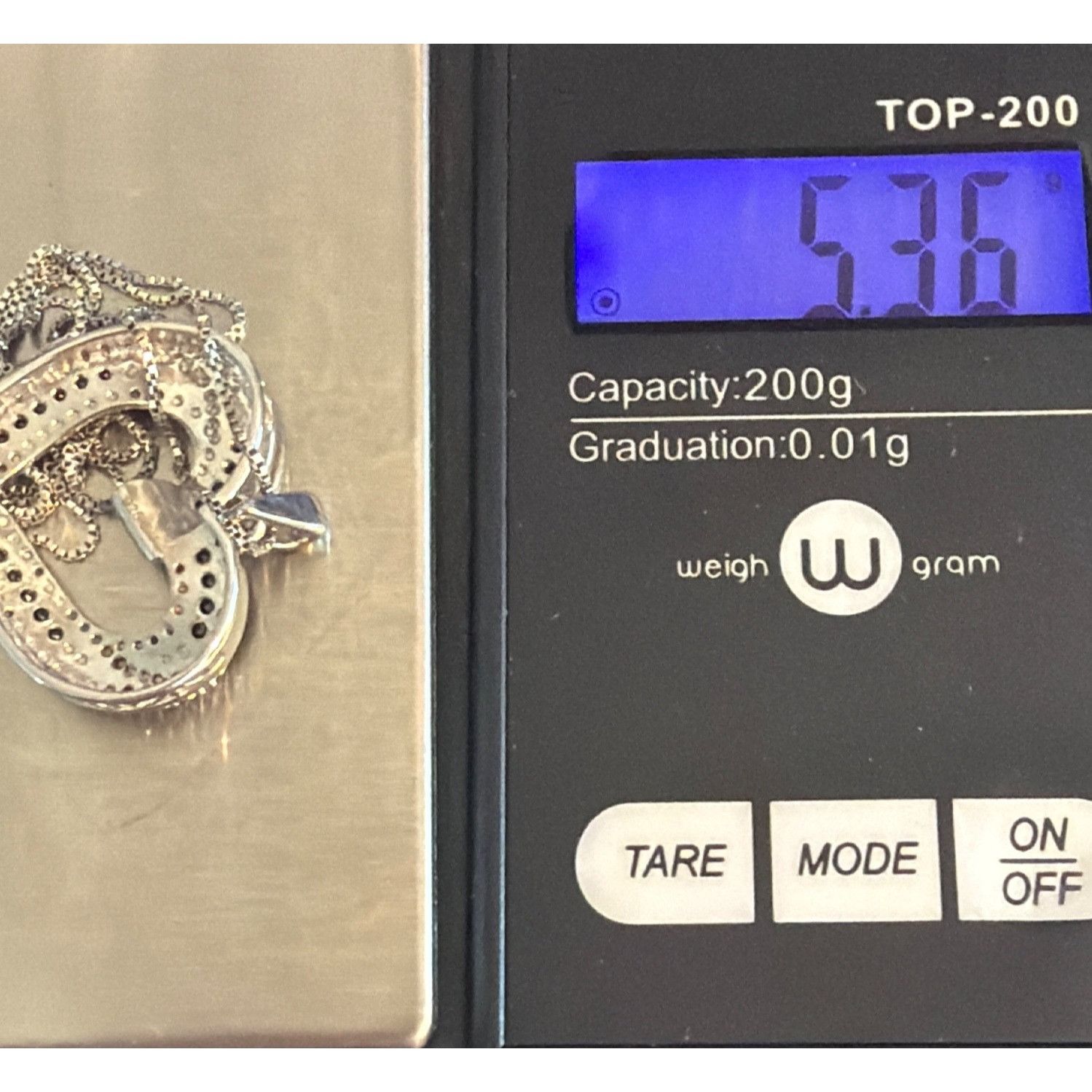 Other Sterling Silver Black Diamond Heart Pendant Necklace Stamped Size ONE SIZE - 8 Thumbnail