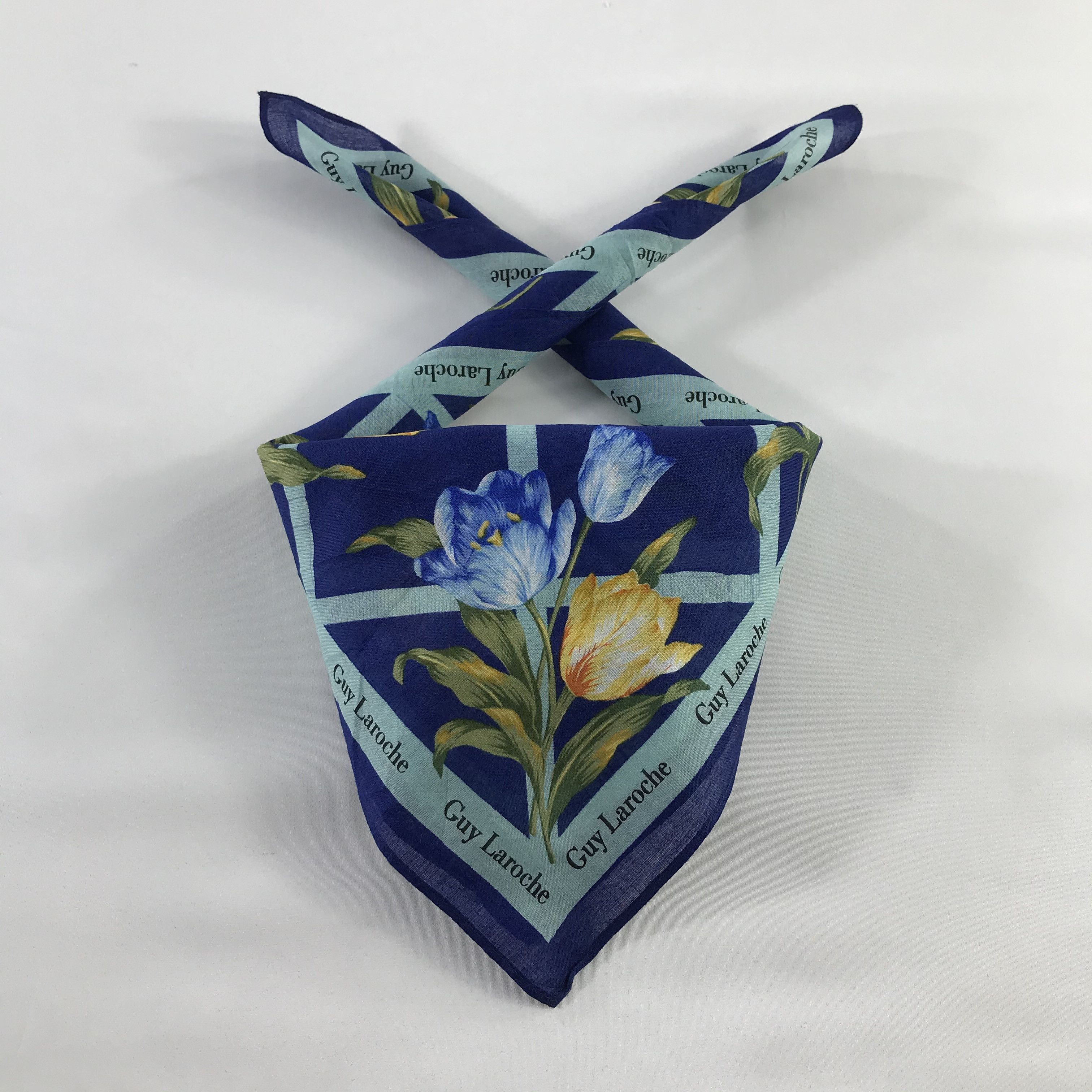 Guy Laroche × Vintage Guy Laroche Bandana / Handkerchief / Neckerchief - S743 Size ONE SIZE - 3 Thumbnail