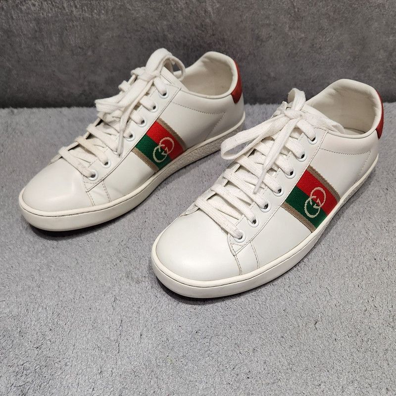 Gucci Gucci Ace Interlocking Logo Low-top Sneakers 0079 Size US 5 / IT 35 - 1 Thumbnail