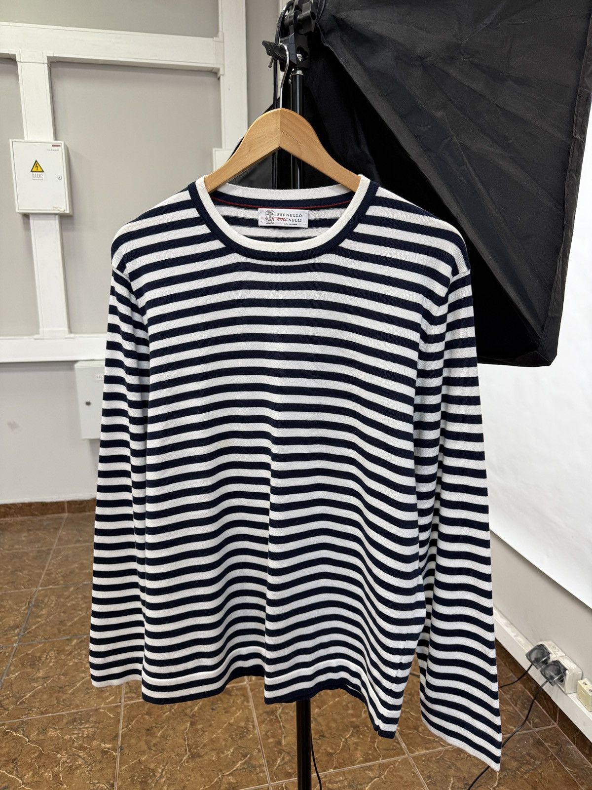 Brunello Cucinelli 🇮🇹 Brunello Cucinelli Luxury Striped Sweater Made in Italy Size US L / EU 52-54 / 3 - 1 Thumbnail