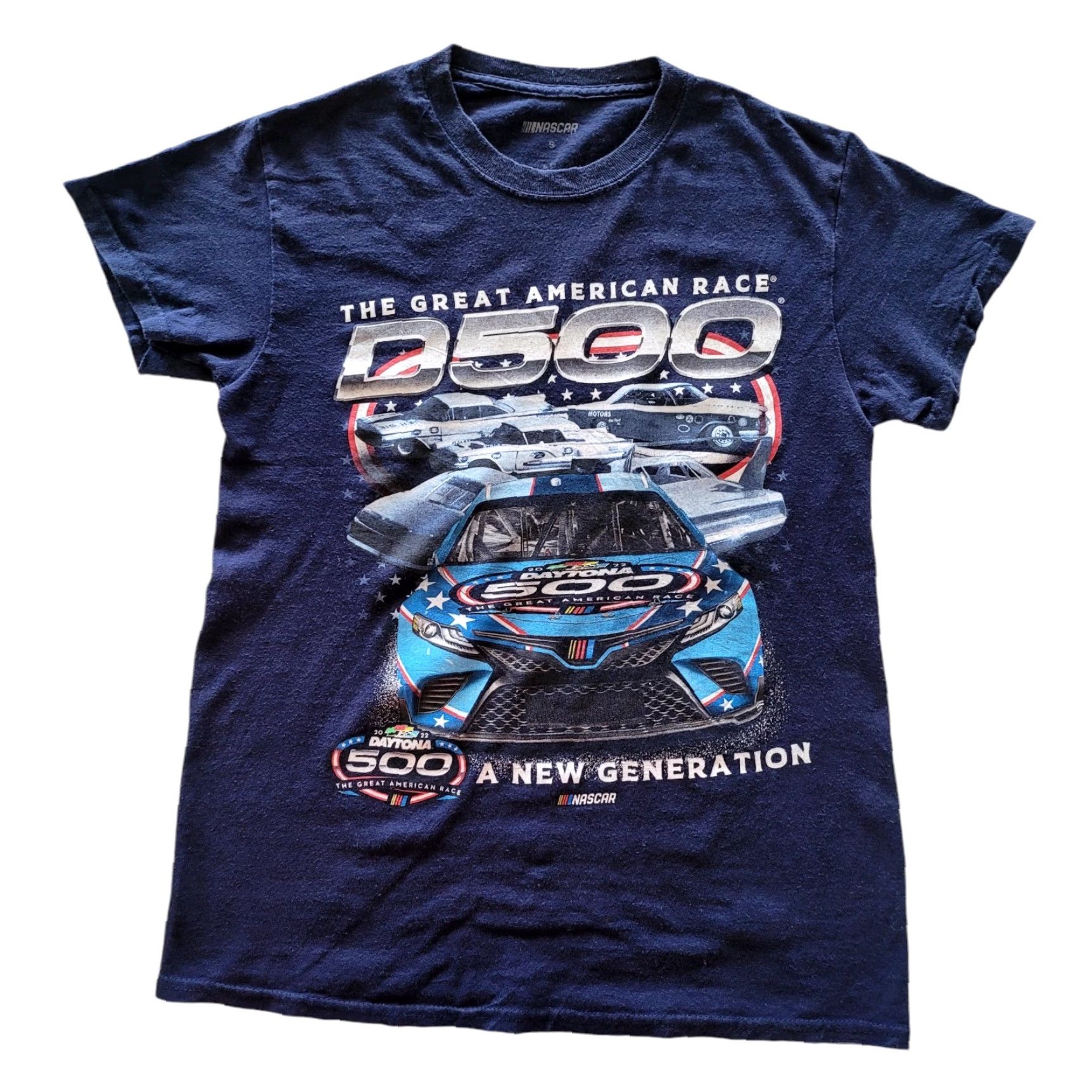 NASCAR VINTAGE NASCAR Daytona 500 Champions T-Shirt Small Navy Blue 100% Cotton Graphic Print NASCAR Apparel 1959 2021 Mens Size US S / EU 44-46 / 1 - 3 Thumbnail