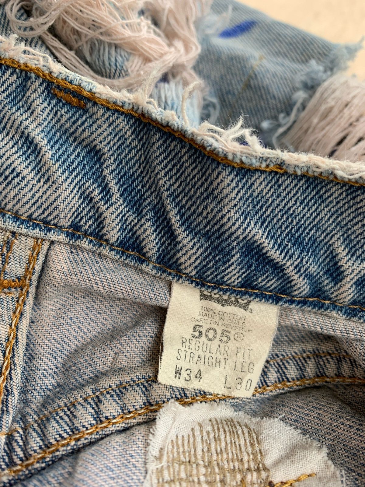 Japanese Brand × Levi's Vintage Clothing × Vintage Vintage Levis Orange Tab Distressed Denim Jeans Size US 34 / EU 50 - 9 Thumbnail