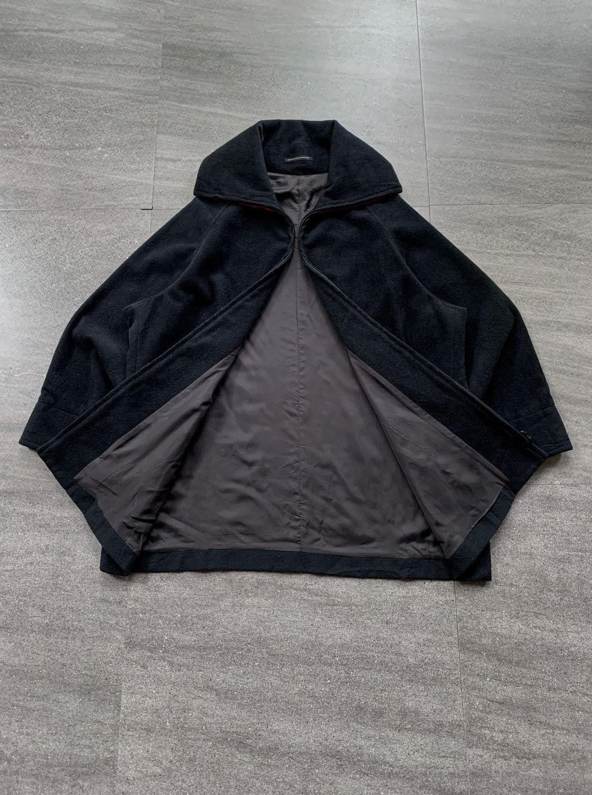 Yohji Yamamoto FREE TAX! Cashmere Blend Wide Collar Coat Size US L / EU 52-54 / 3 - 6 Thumbnail