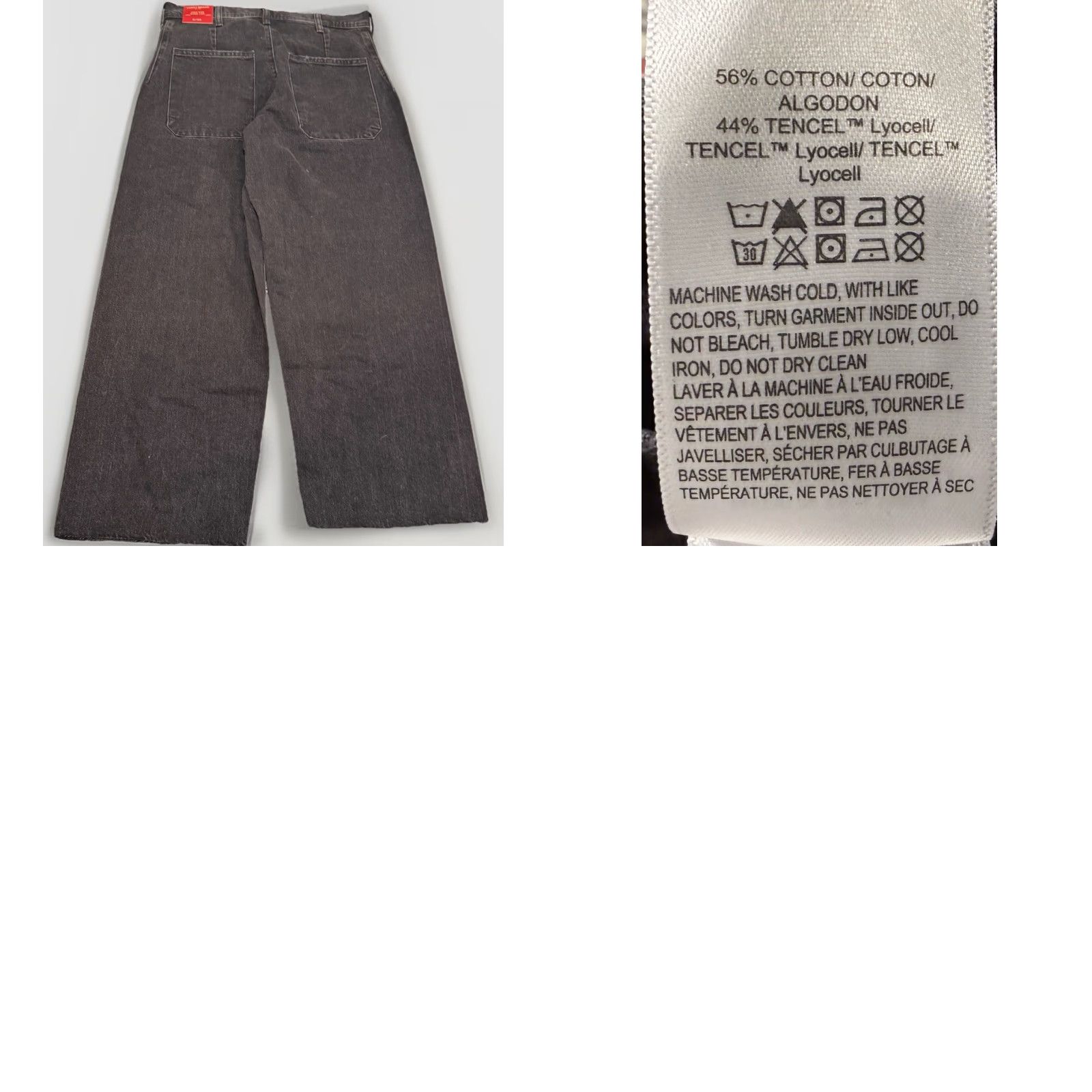 Lucky Brand NWT Lucky Brand Legend Womens 8/29 High Rise Wide-Leg Cropped Black Jeans Size 30" / US 8 / IT 44 - 8 Thumbnail