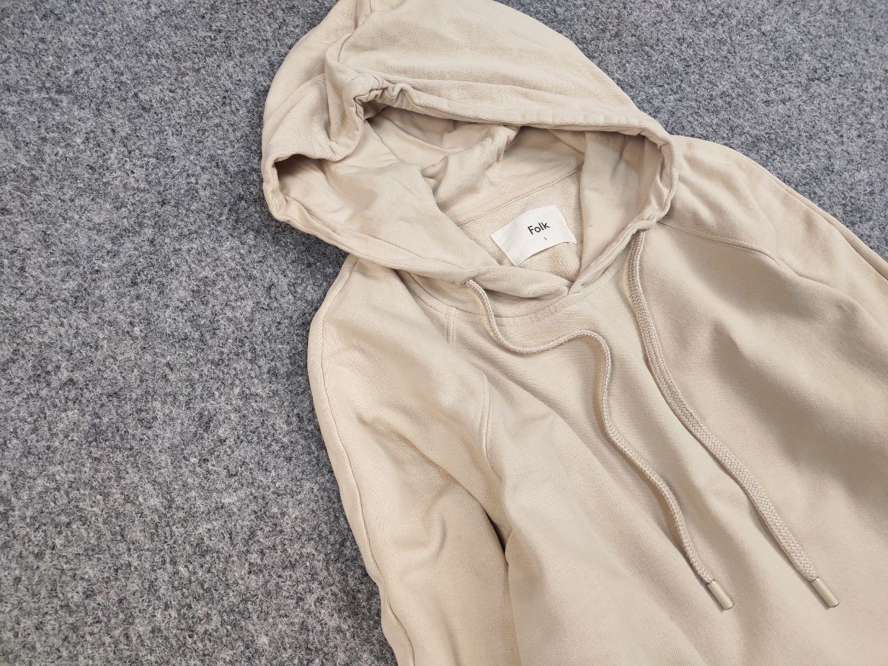 Folk Folk Design Cotton Beige Light Hoodie Size US XL / EU 56 / 4 - 7 Thumbnail