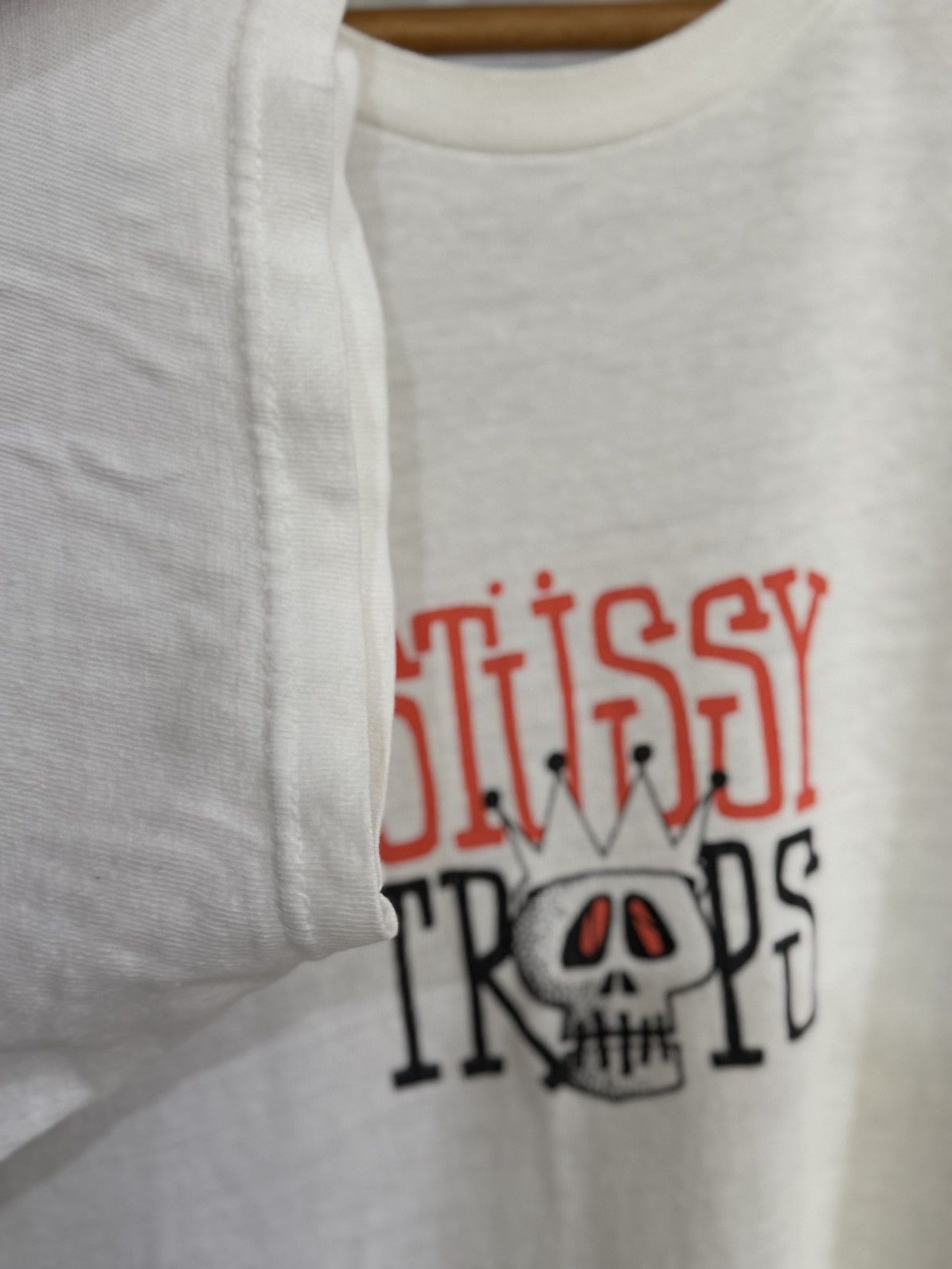 Stussy × Vintage Vintage Stussy Troops Skull Streetwear Tee Size US M / EU 48-50 / 2 - 8 Thumbnail
