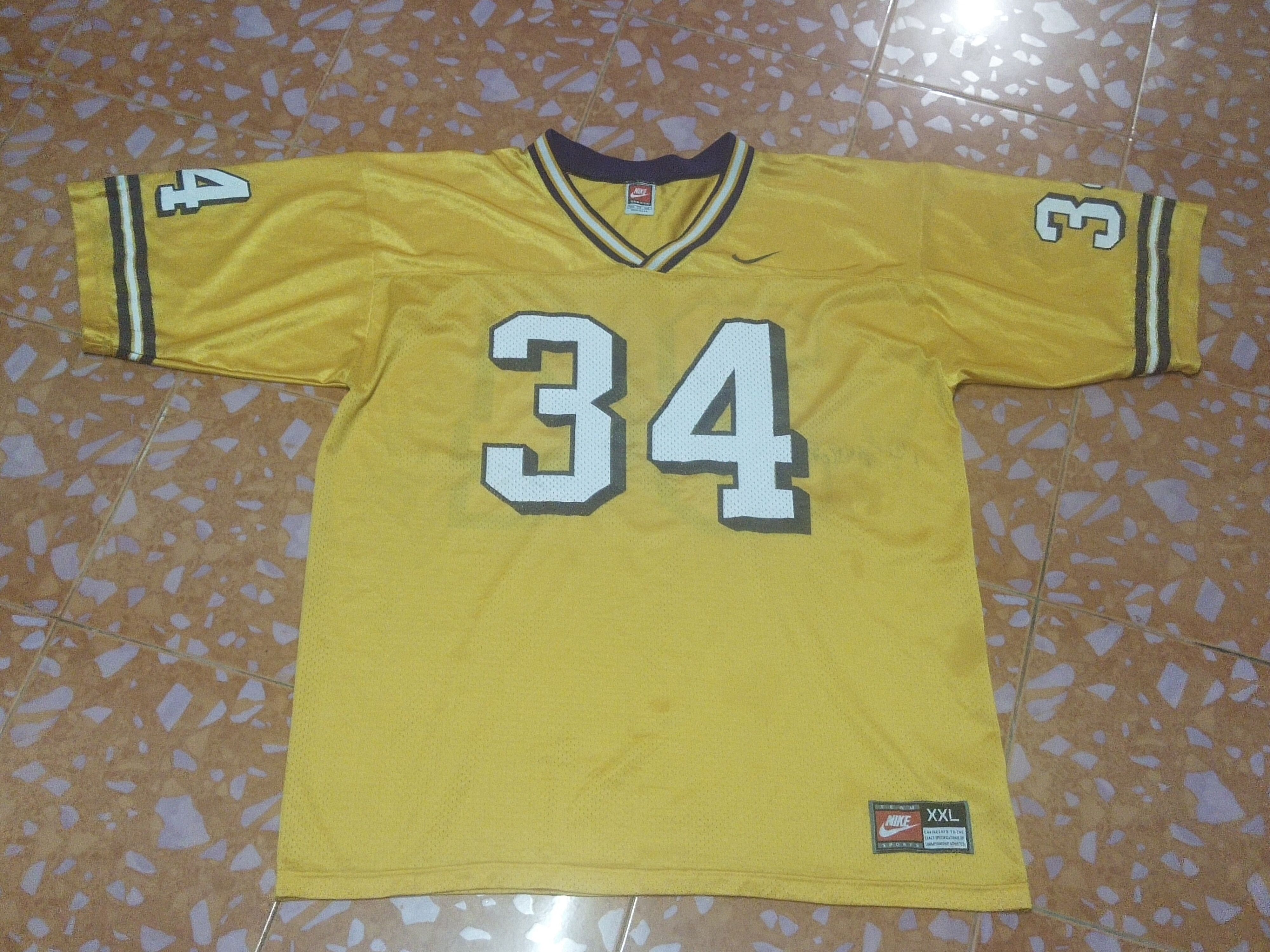 image of Made In USA x Nike Vintage Nike Team Sports Jersey No 34 in Yellow, Men's (Size 2XL)