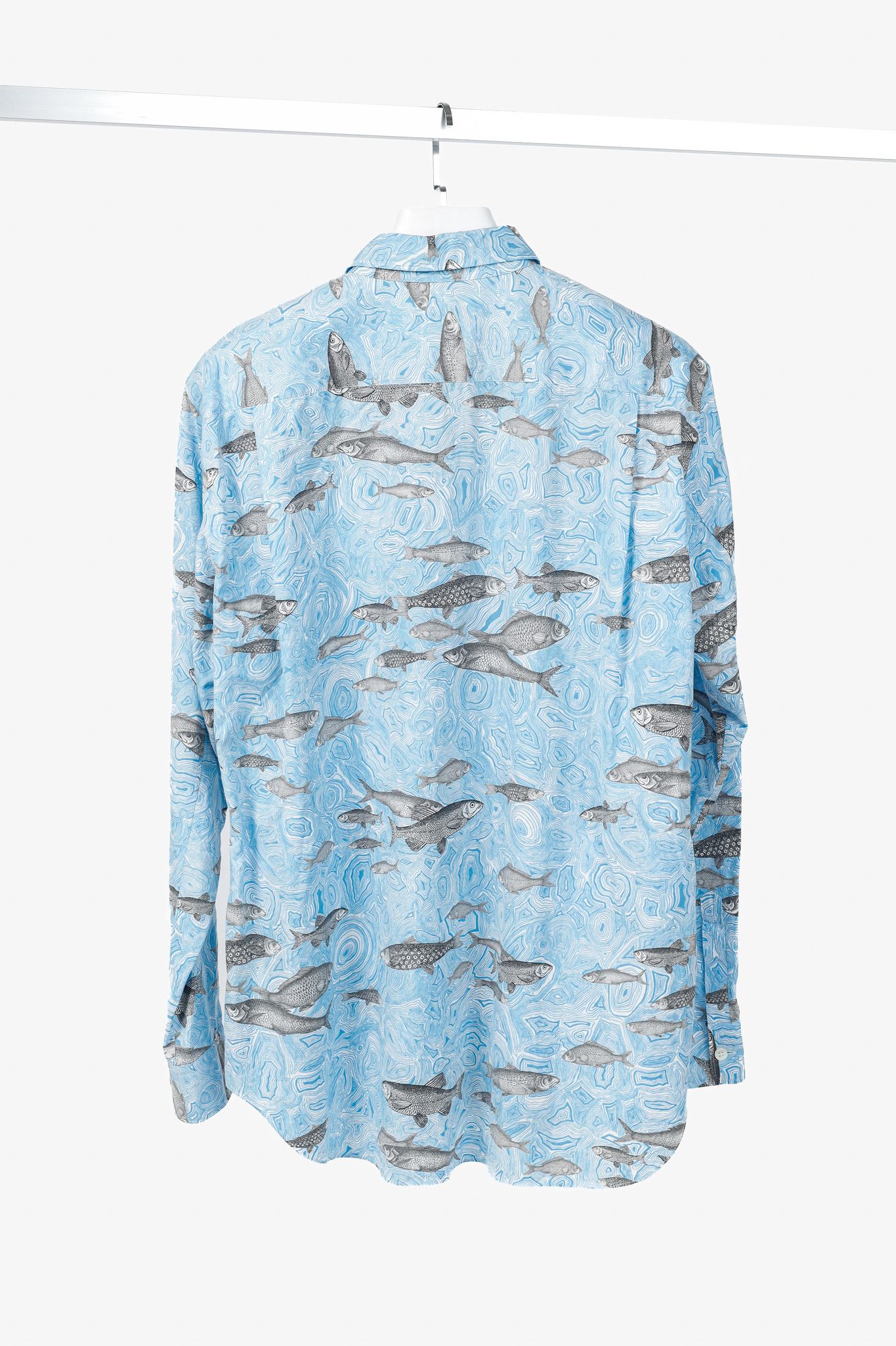 Comme des Garcons Homme Plus Comme des Garcons Homme Plus SS/17 Fish-Print Cotton Shirt Size US L / EU 52-54 / 3 - 2 Thumbnail