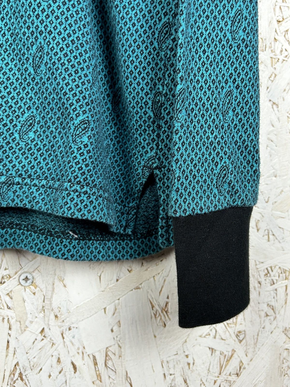 Supreme Supreme FW16 Paisley Blue Knit Collared Long Sleeve L Size US L / EU 52-54 / 3 - 5 Thumbnail