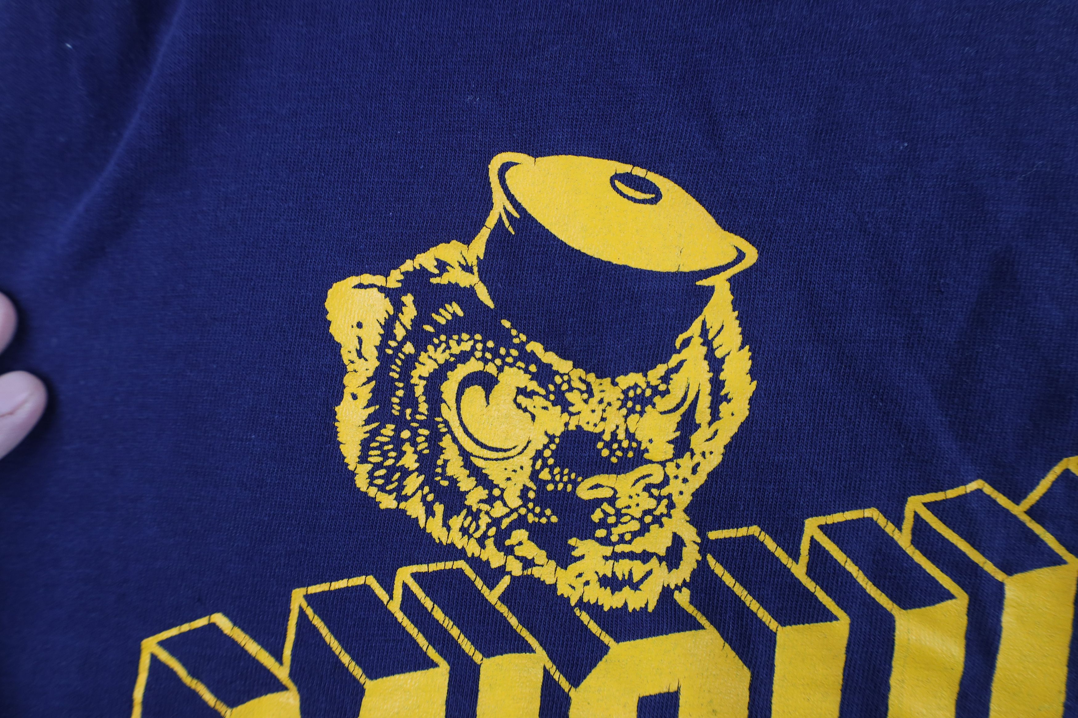 Vintage Vintage 70s 80s University of Michigan T-Shirt Blue USA Size M / US 6-8 / IT 42-44 - 5 Thumbnail
