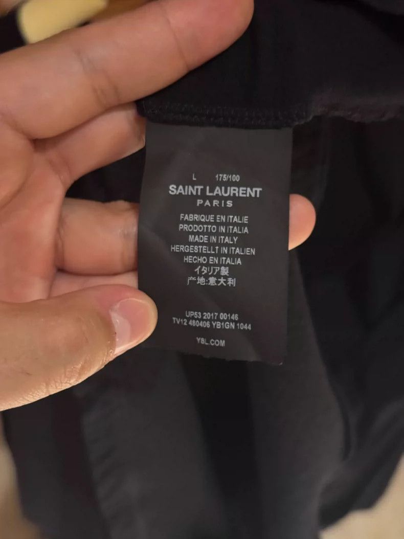 Saint Laurent Paris Saint Laurent Paris Ironing blue and gold short sleeve T-sh Size US L / EU 52-54 / 3 - 5 Thumbnail