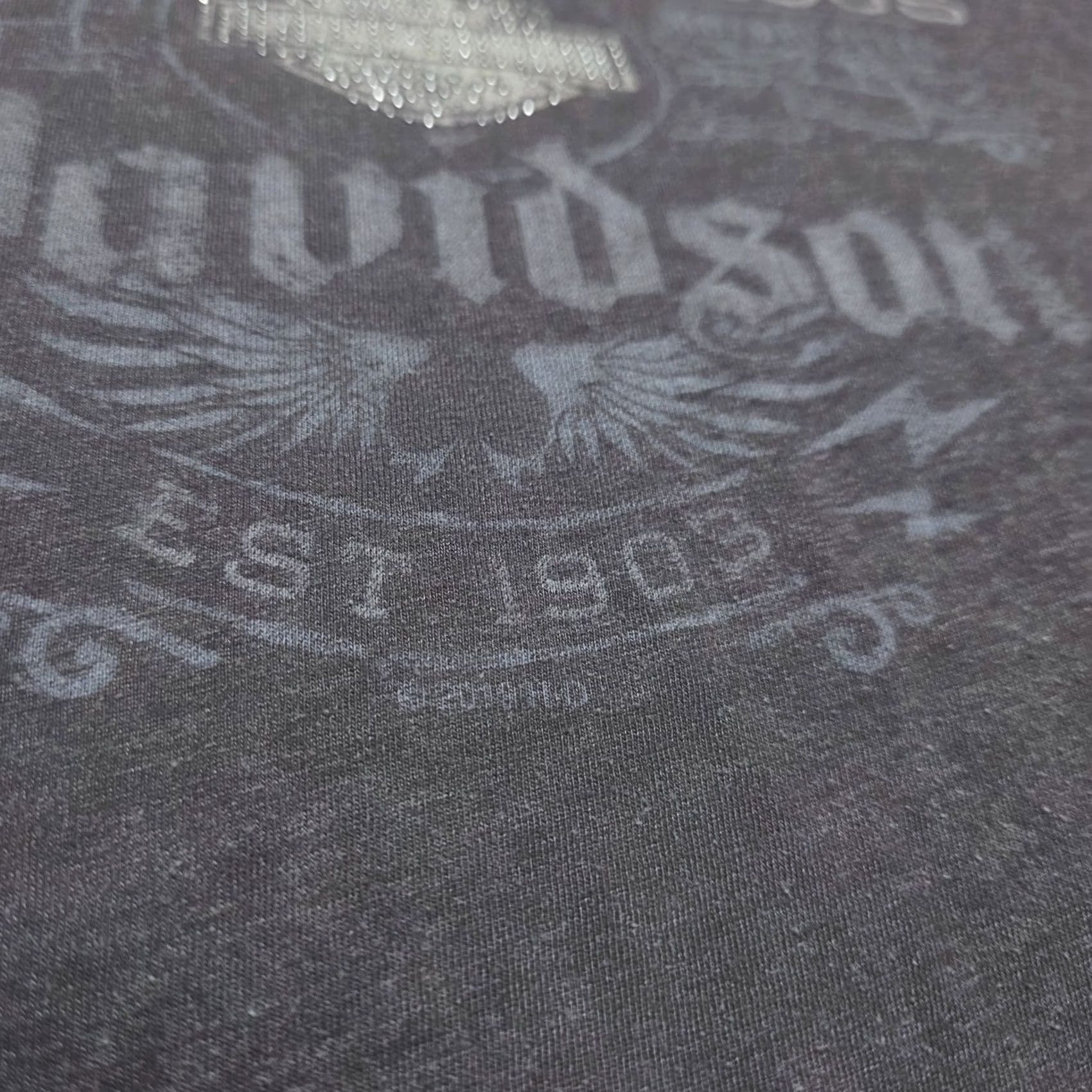 Harley Davidson VINTAGE Harley Davidson Women's XL Embellished 2 Sided Graphic Logo Tee T-Shirt Top Gray Size XL / US 12-14 / IT 48-50 - 5 Thumbnail