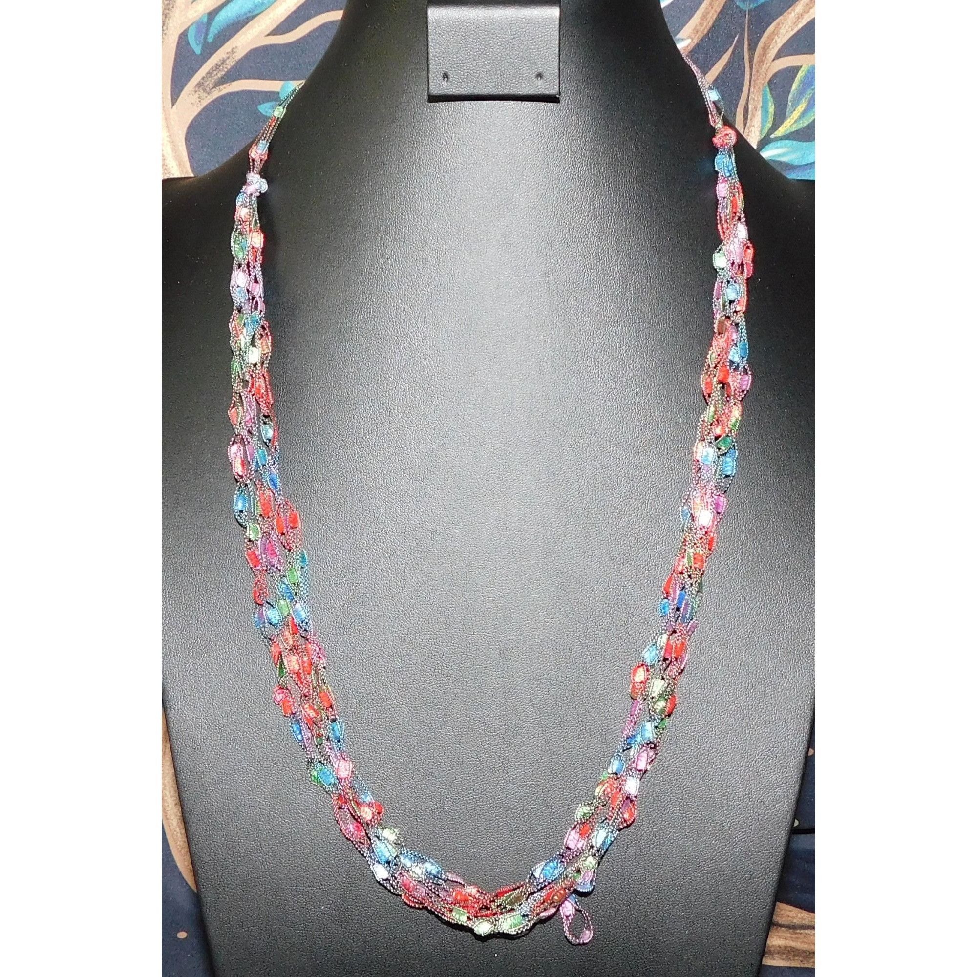 Other Artsy Rainbow Ladder Trellis Yarn Necklace Size ONE SIZE - 3 Thumbnail