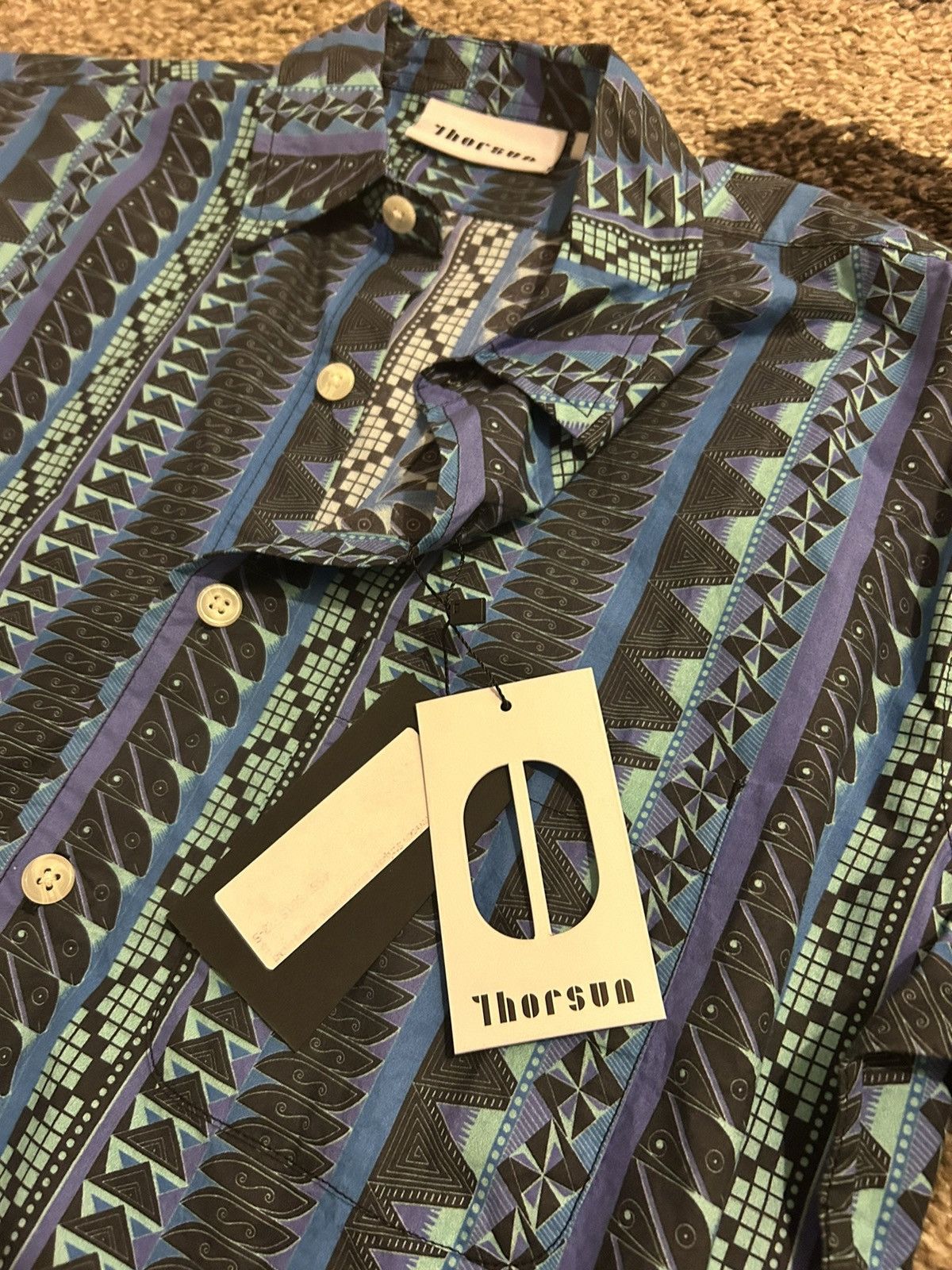 Other Thorsun Meso American Stripes Short Sleeve Button Up Shirt S Size US S / EU 44-46 / 1 - 2 Thumbnail