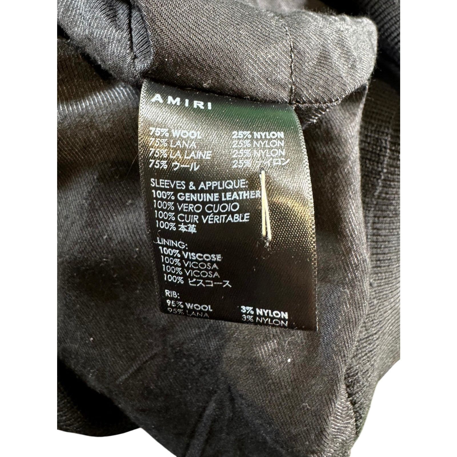 Amiri Amiri "Arc Logo Varsity" Black & Cream Jacket Size US XL / EU 56 / 4 - 5 Thumbnail