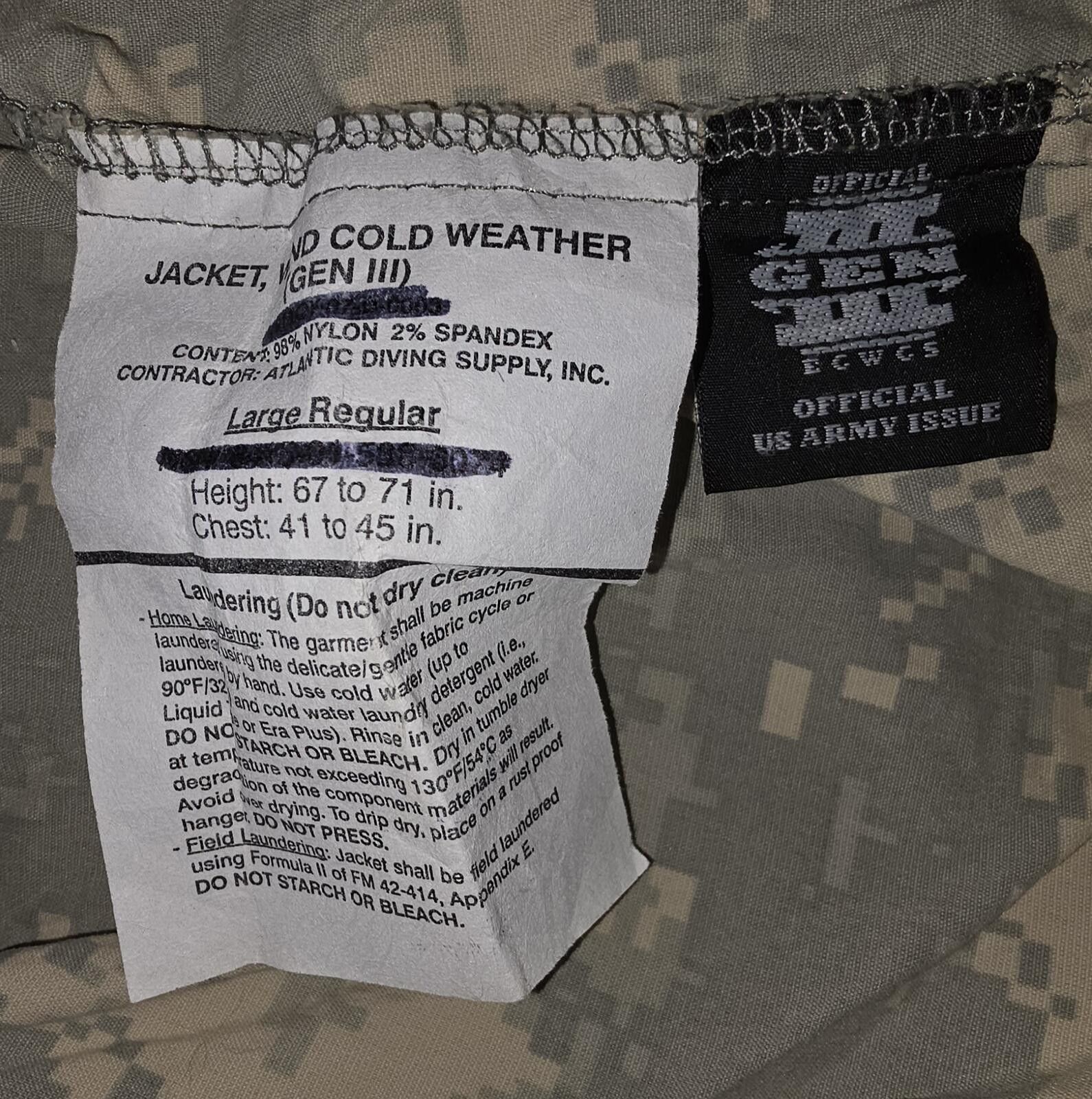 Other Official US Army ECWCS Cold Weather Jacket Large Regular Size US L / EU 52-54 / 3 - 3 Thumbnail