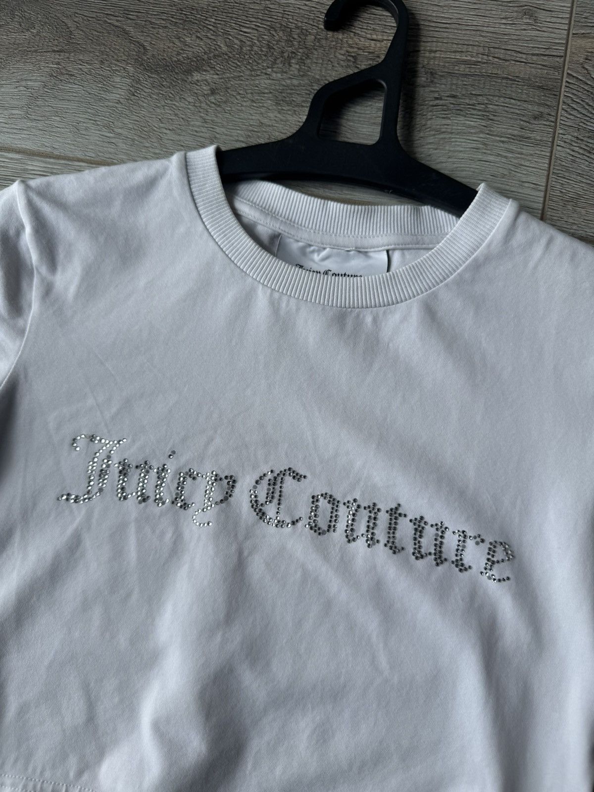 Juicy Couture Juicy Couture White Rheistones Crop Top Size S / US 4 / IT 40 - 4 Thumbnail
