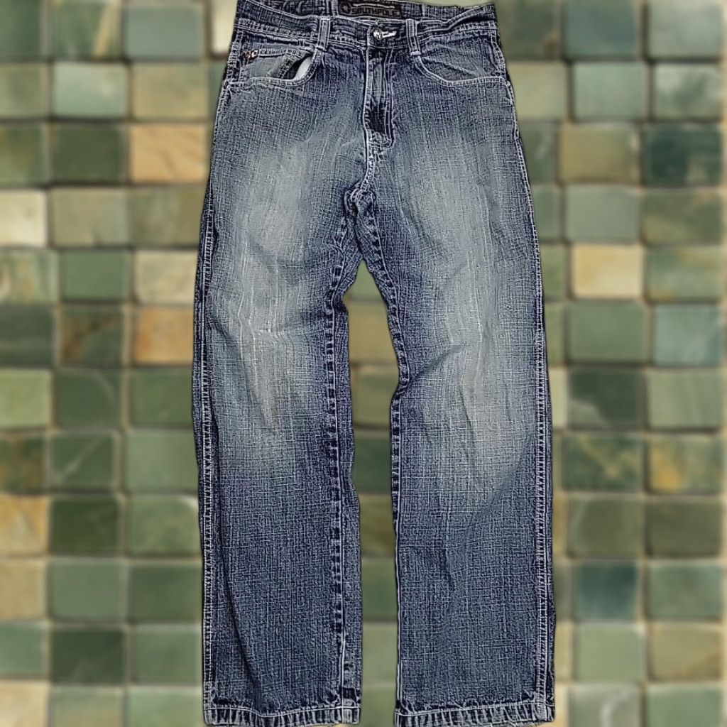 Southpole VTG Southpole Jeans Mens 32 Blue Faded Denim Skater Casual Embroidered Y2K Retro Size US 32 / EU 48 - 1 Thumbnail
