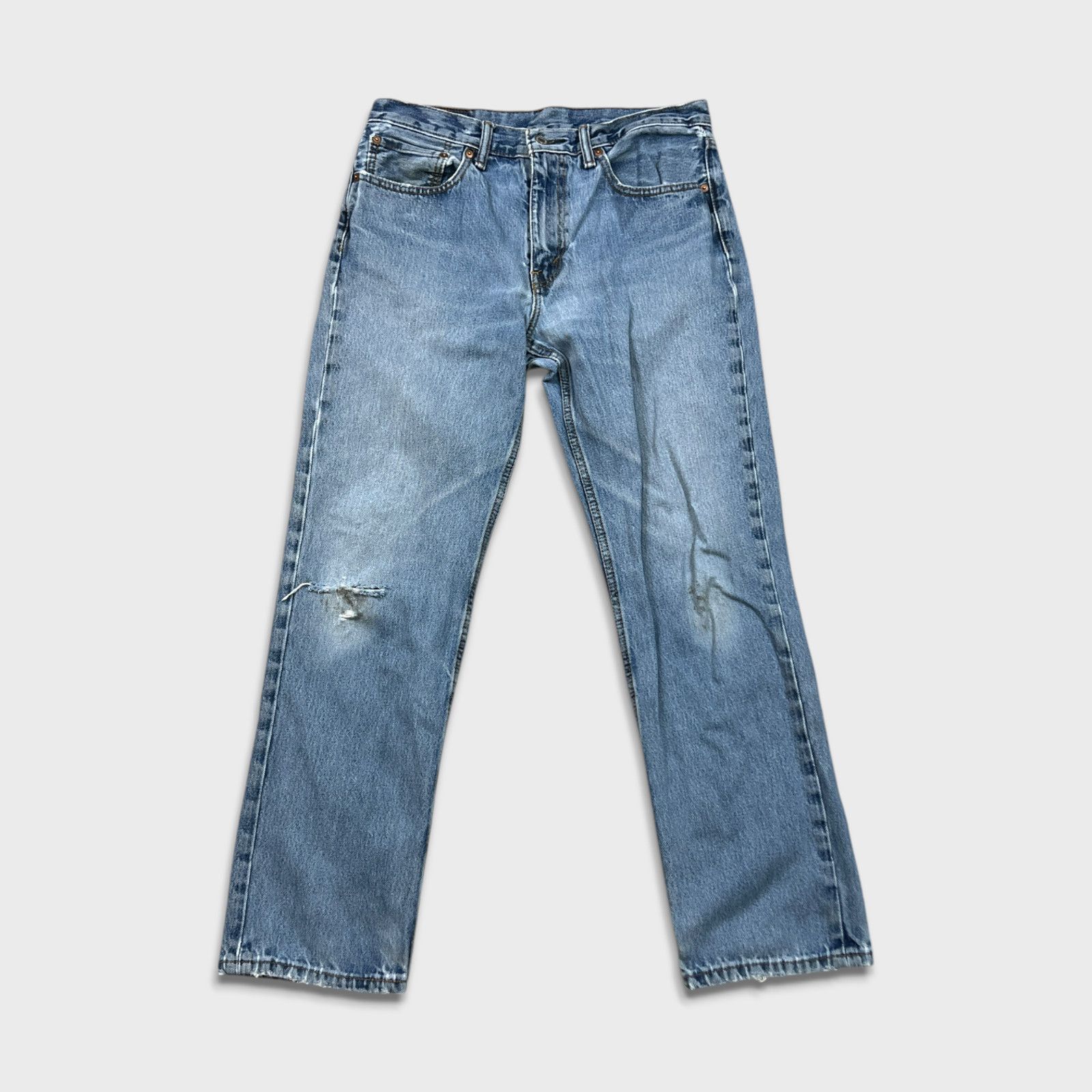 Levi's × Vintage Levi's 516 Jeans 34x32 Straight Leg Distressed Denim Pants Size US 34 / EU 50 - 1 Thumbnail