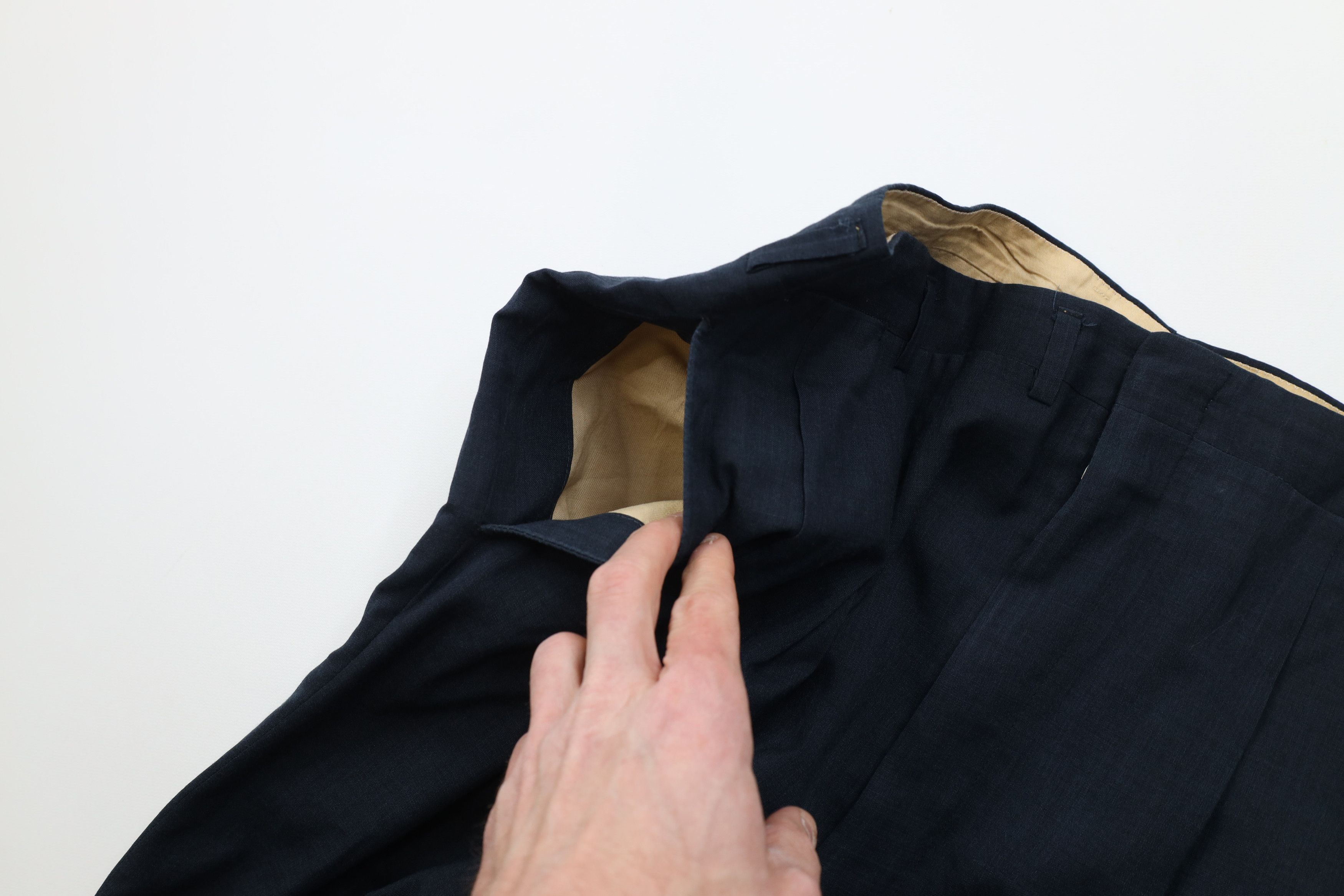 Vintage Vintage 50s Hollywood Regency Knit Chino Pants Blue USA Size US 34 / EU 50 - 8 Thumbnail