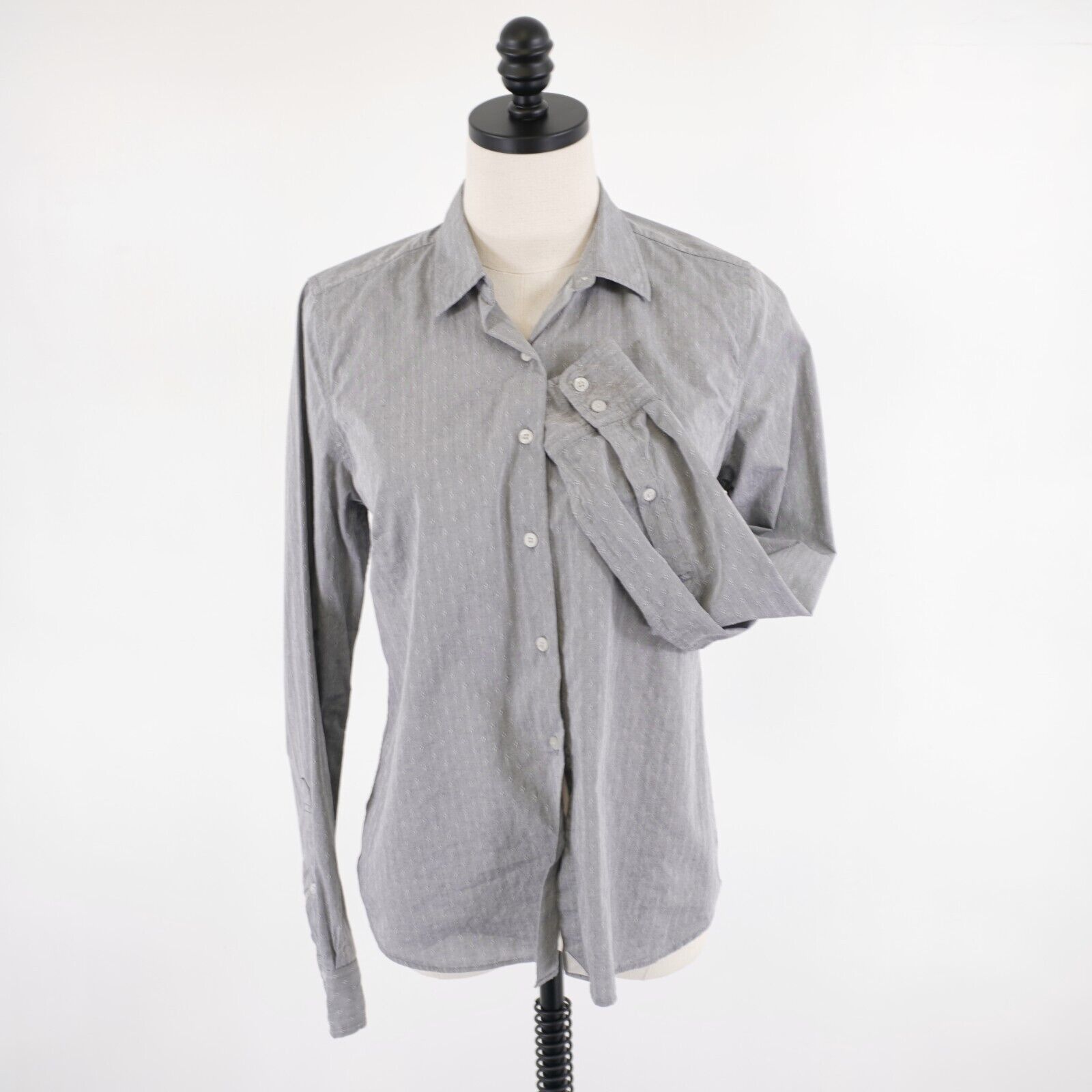 UNTUCKit DAMAGED UNTUCKit Gray Collared Button Front Shirt Size 6 Size M / US 6-8 / IT 42-44 - 1 Thumbnail