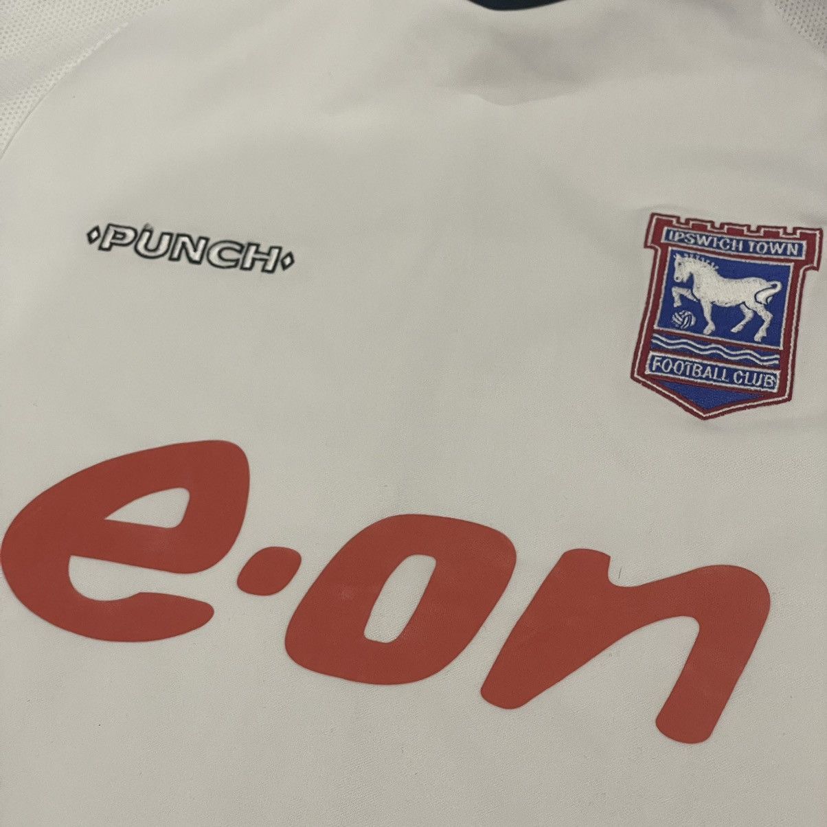 Vintage 90s Ipswich Town Punch Away Kit Vintage Soccer Jersey E - ON Size US M / EU 48-50 / 2 - 2 Thumbnail