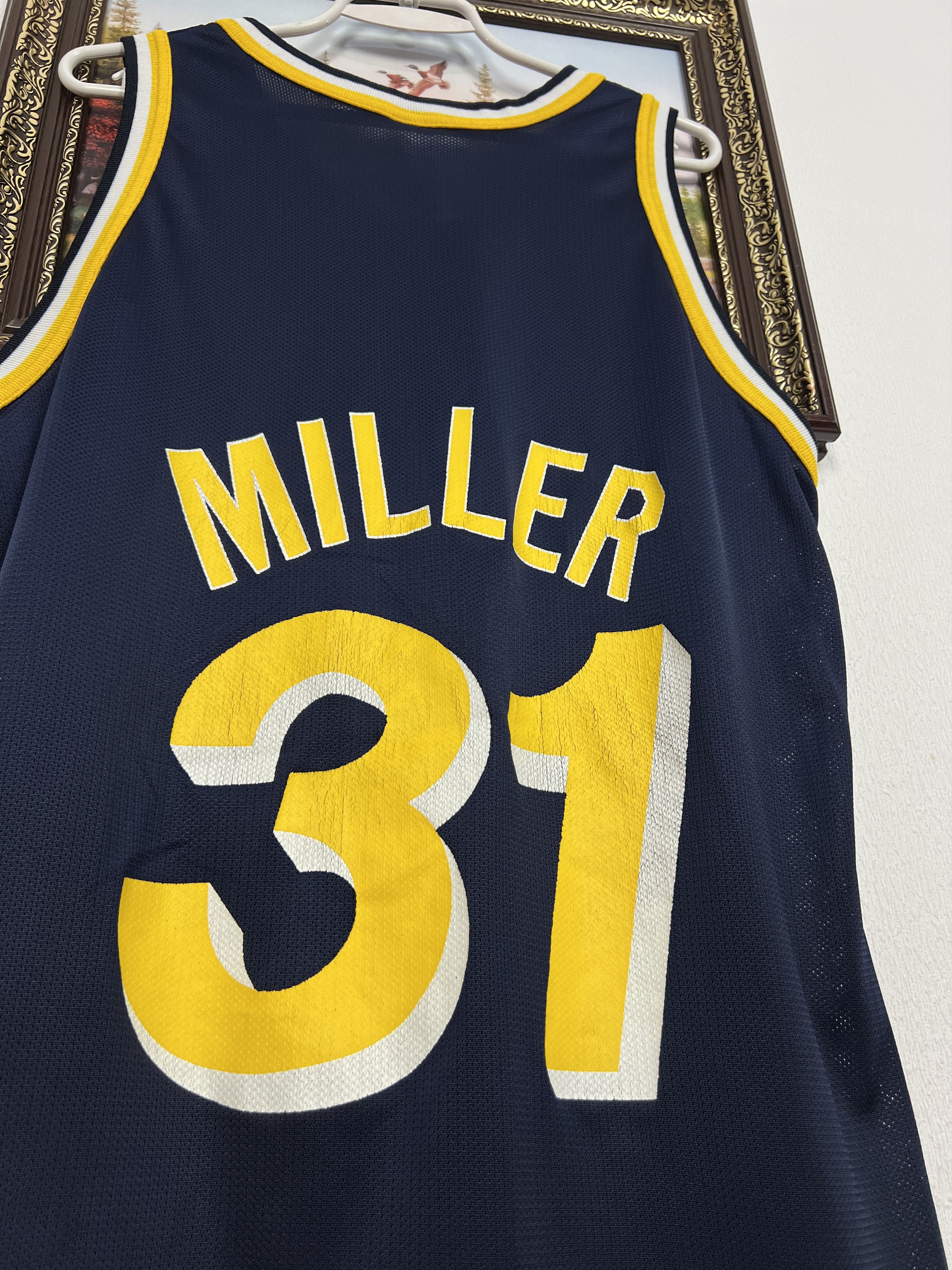 Champion Vintage 90's Indiana Pacers NBA #31 Miller Jersey Trikot Size US L / EU 52-54 / 3 - 9 Thumbnail