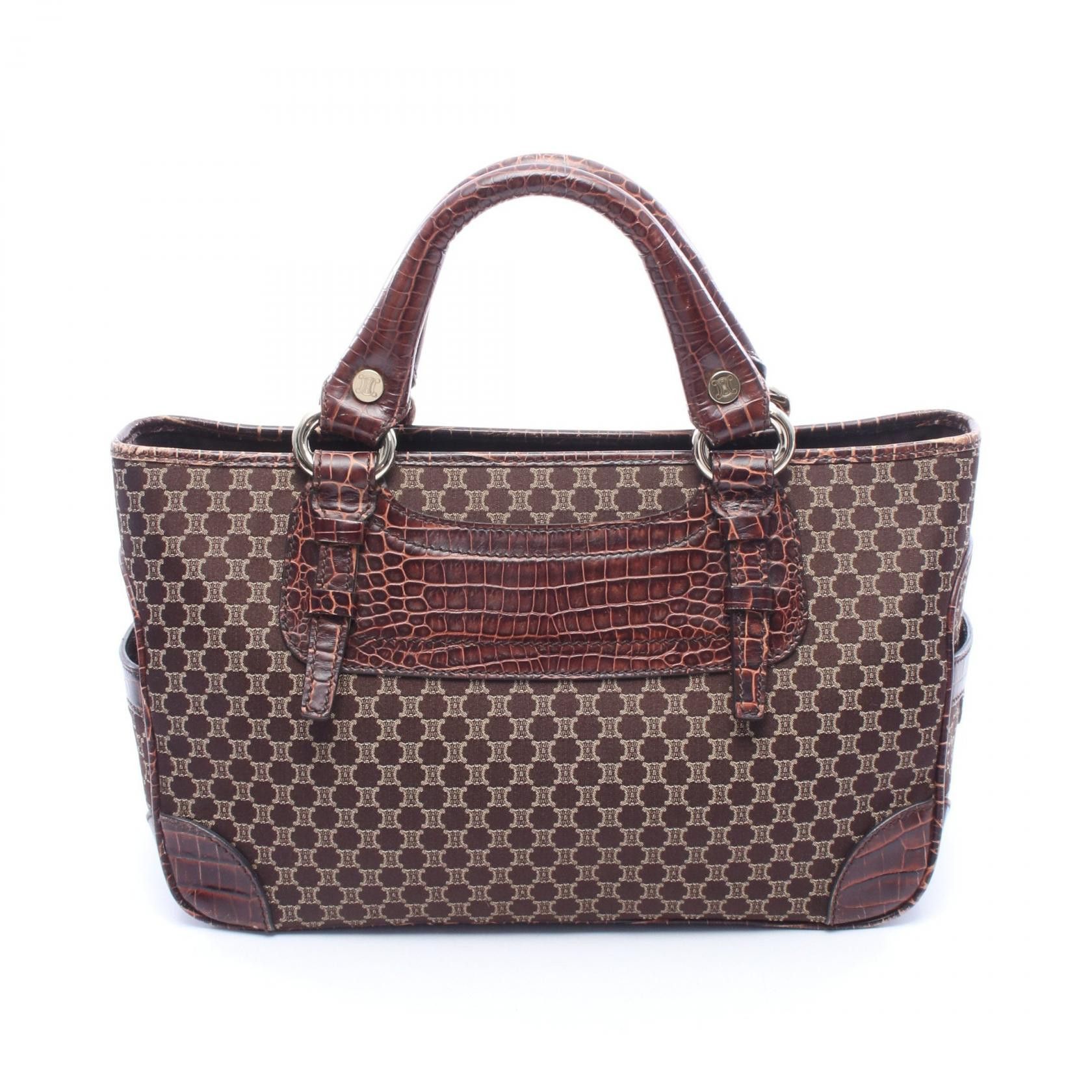 Celine Celine CELINE Boogie Macadam Leather Handbag Textile Handbag DUTY FREE for USA Size ONE SIZE - 1 Thumbnail