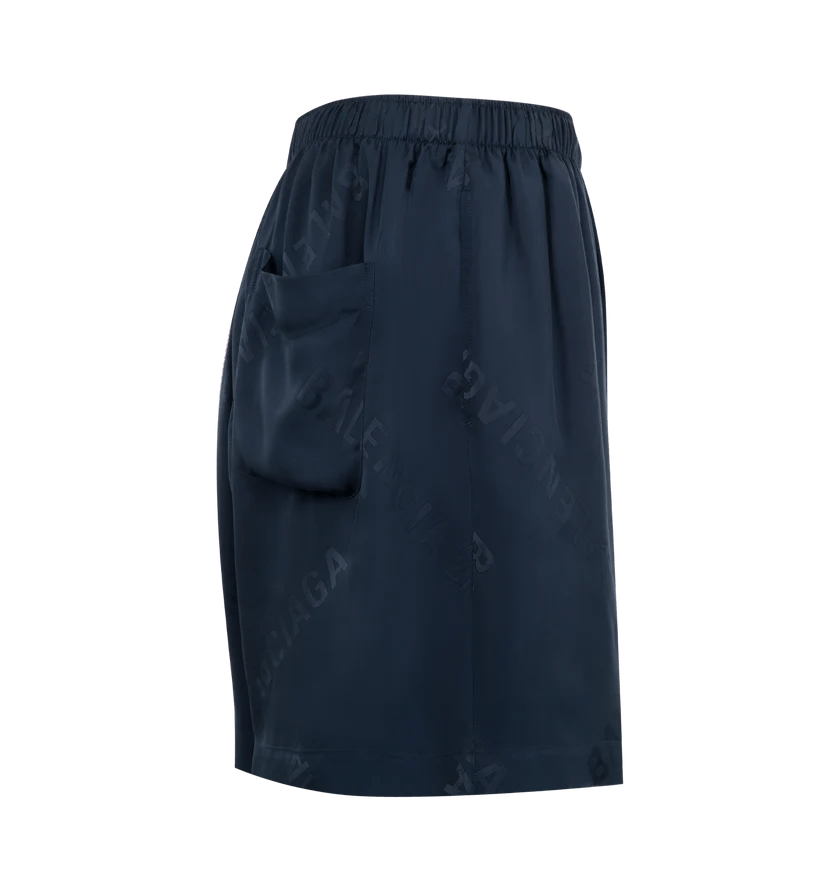 Balenciaga o1h1sh11225 Pyjama Shorts in Dark Navy Bule Size US 42 / EU 58 - 3 Thumbnail