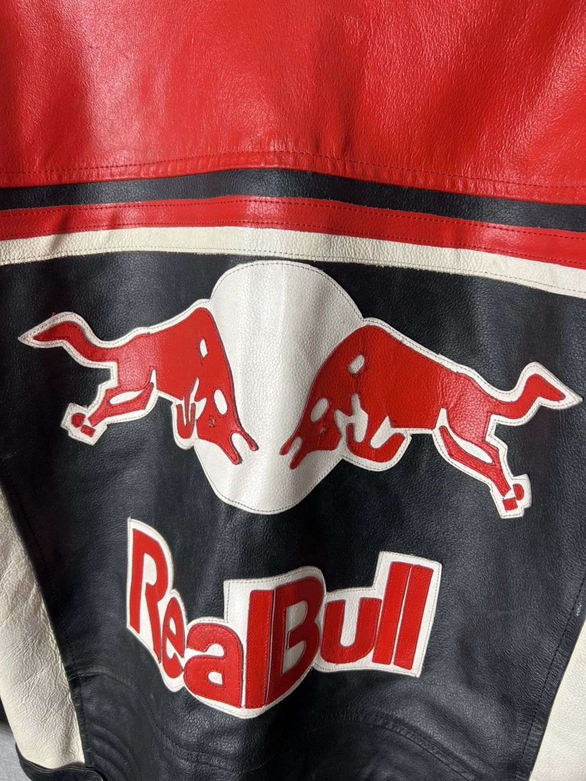 Genuine Leather × Red Bull × Vintage REAL BULL Racing Leather Jacket Biker Alpinestars Michelin Size US L / EU 52-54 / 3 - 24 Thumbnail