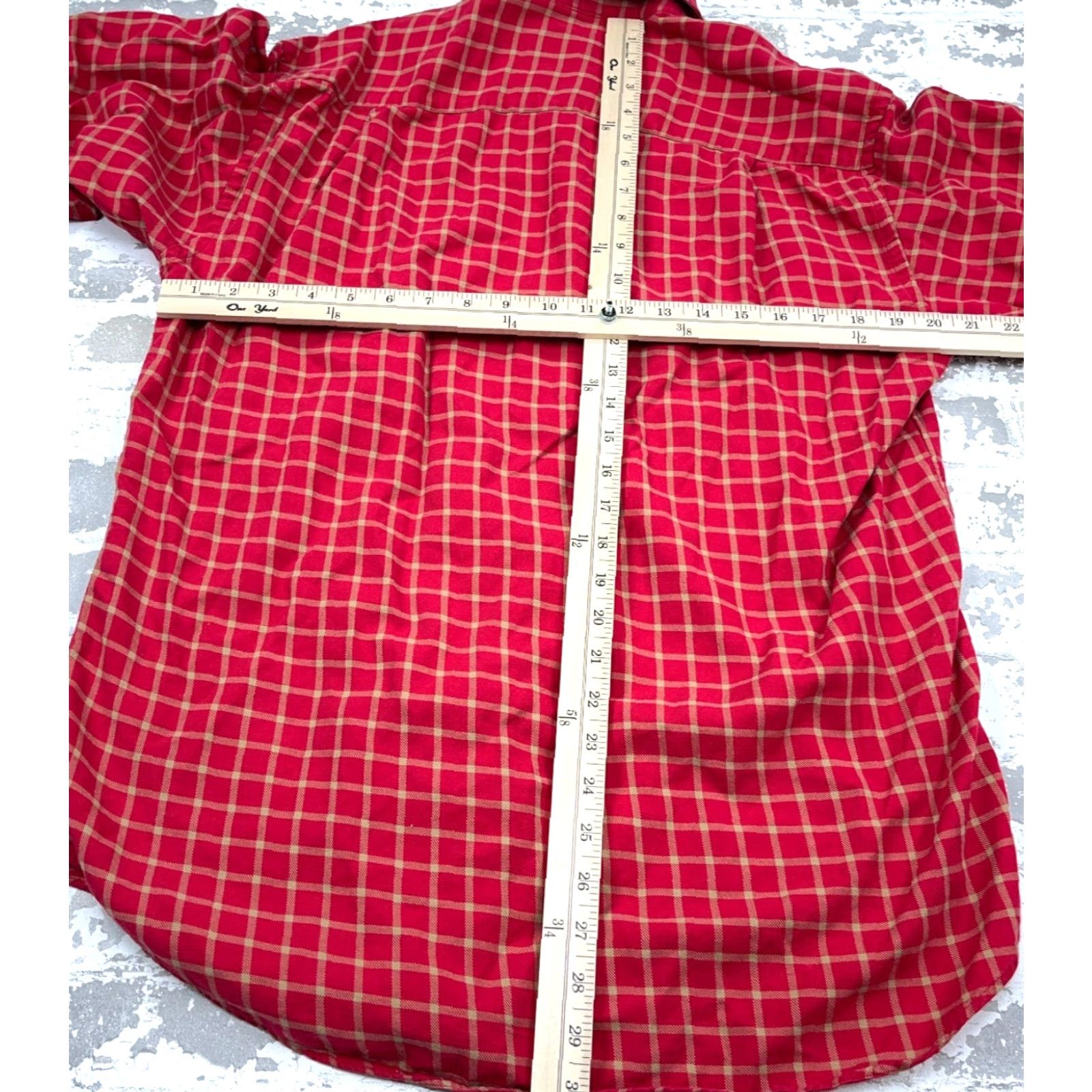 Orvis Orvis Button-Up Shirt Men Medium Red Plaid Flannel Pocket Casual Warm Weather All Seasons Regular Fit Shirt Men Size 42R - 6 Thumbnail