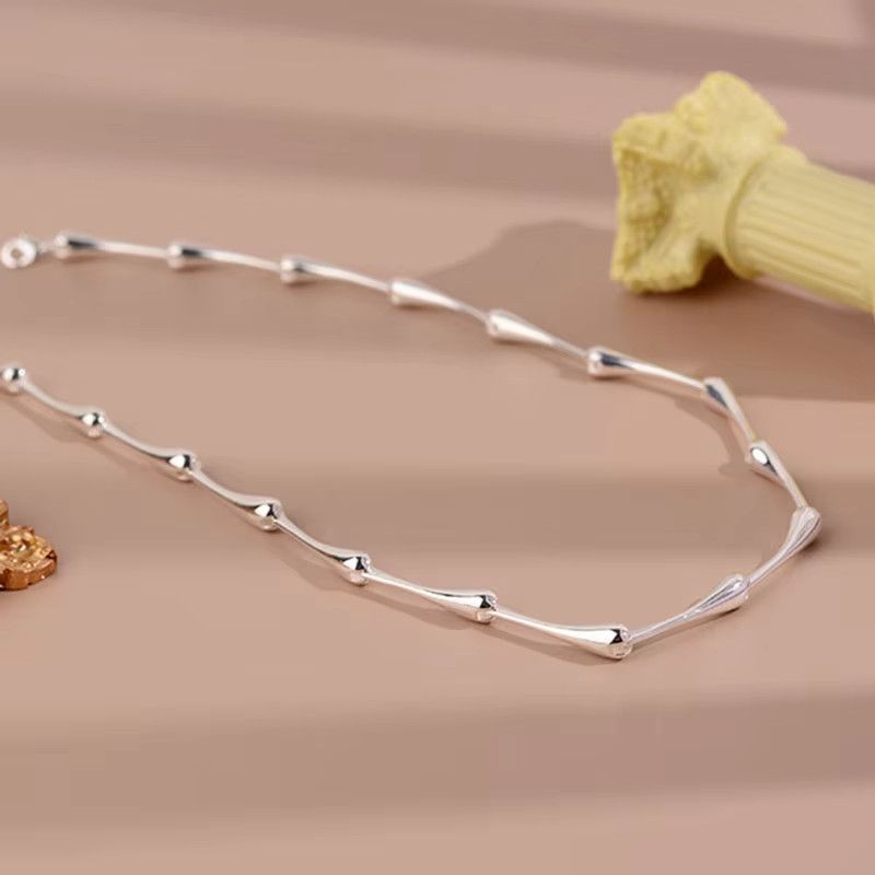 Jewelry Minimalist Bamboo Clavicle Chain Necklace Size ONE SIZE - 4 Thumbnail