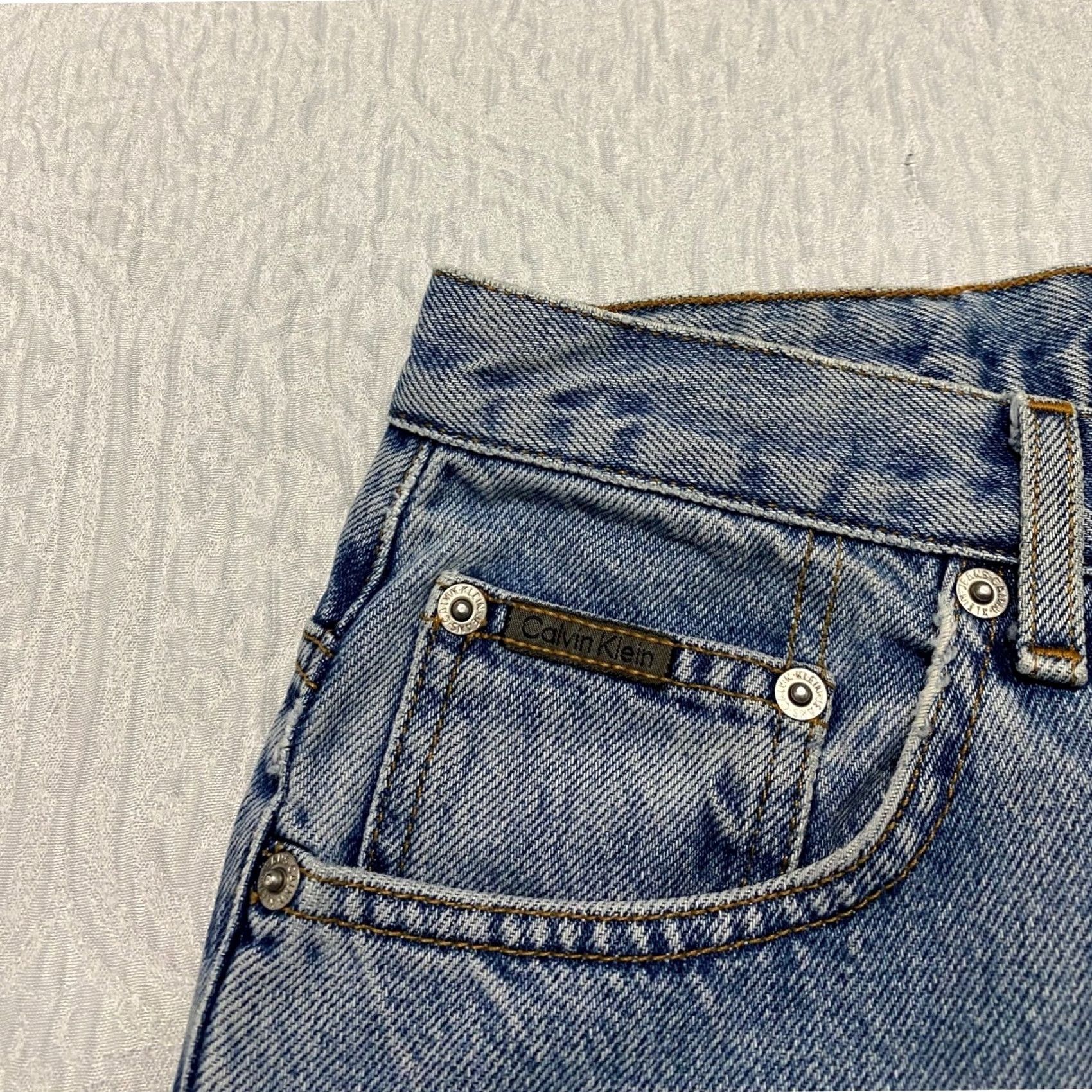 Calvin Klein VINTAGE Calvin Klein Jeans High Rise Double Stone Wash 13/14 Blue Denim 32in Inseam Womens Size 30" / US 8 / IT 44 - 4 Thumbnail