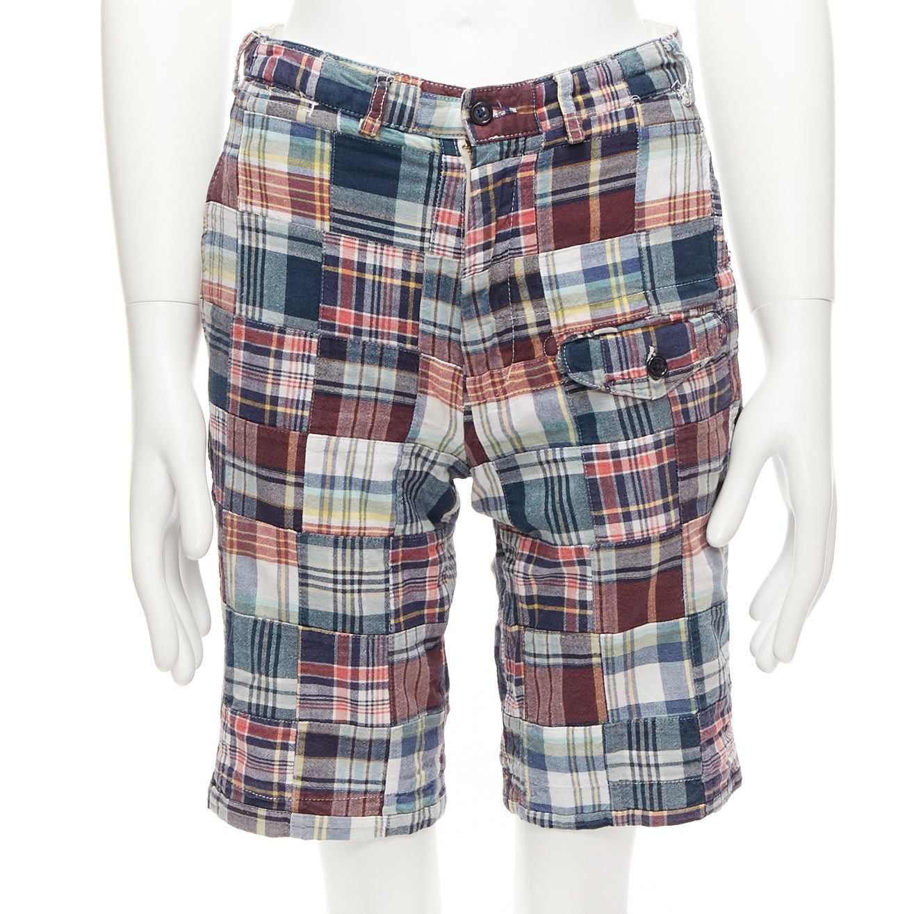 Engineered Garments ENGINEERED GARMENTS multicolor cotton checkered patchwork shorts 28" Size US 28 / EU 44 - 1 Thumbnail