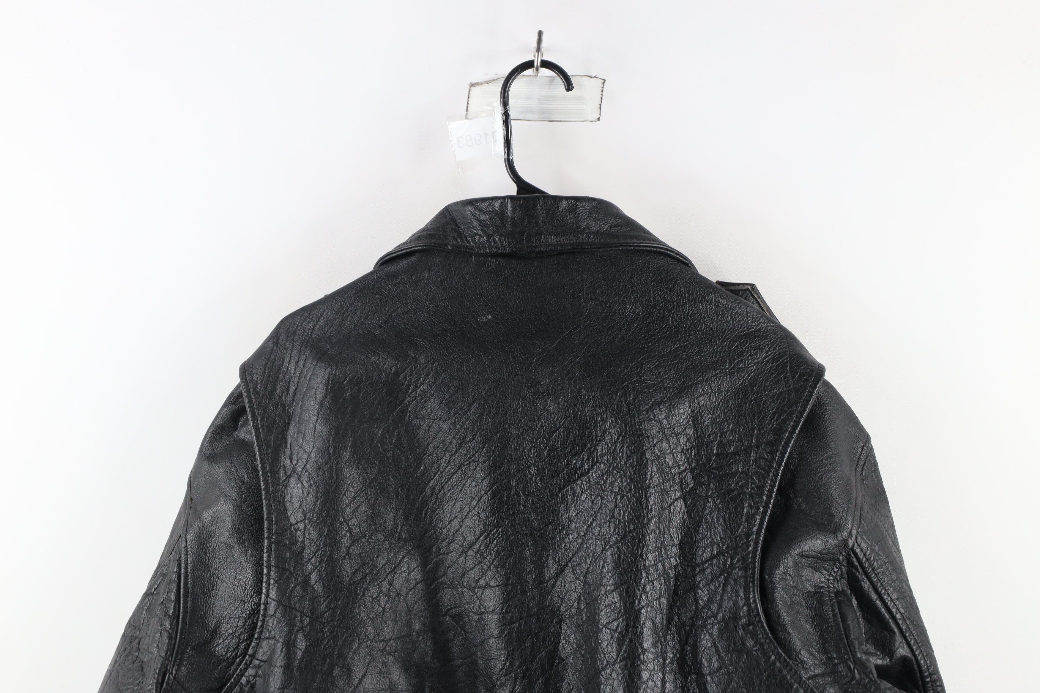 Vintage Vintage 90s Streetwear Leather Motorcycle Jacket Black Size US L / EU 52-54 / 3 - 18 Thumbnail
