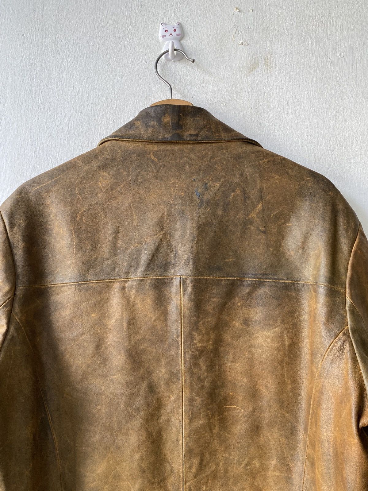 Vera Pelle Vintage Vera Pelle Lorenz Leather Firenze Patina Jacket Size US L / EU 52-54 / 3 - 10 Thumbnail