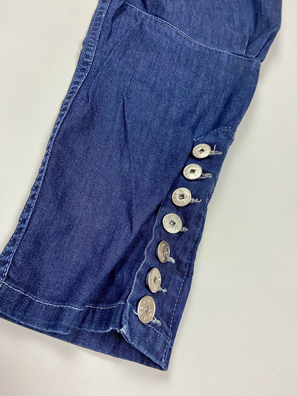 Marithe + Francois Girbaud × Vintage Marithe Francois Girbaud Navy Cropped Women Denim JeansSz 28 Size 30" / US 8 / IT 44 - 10 Thumbnail