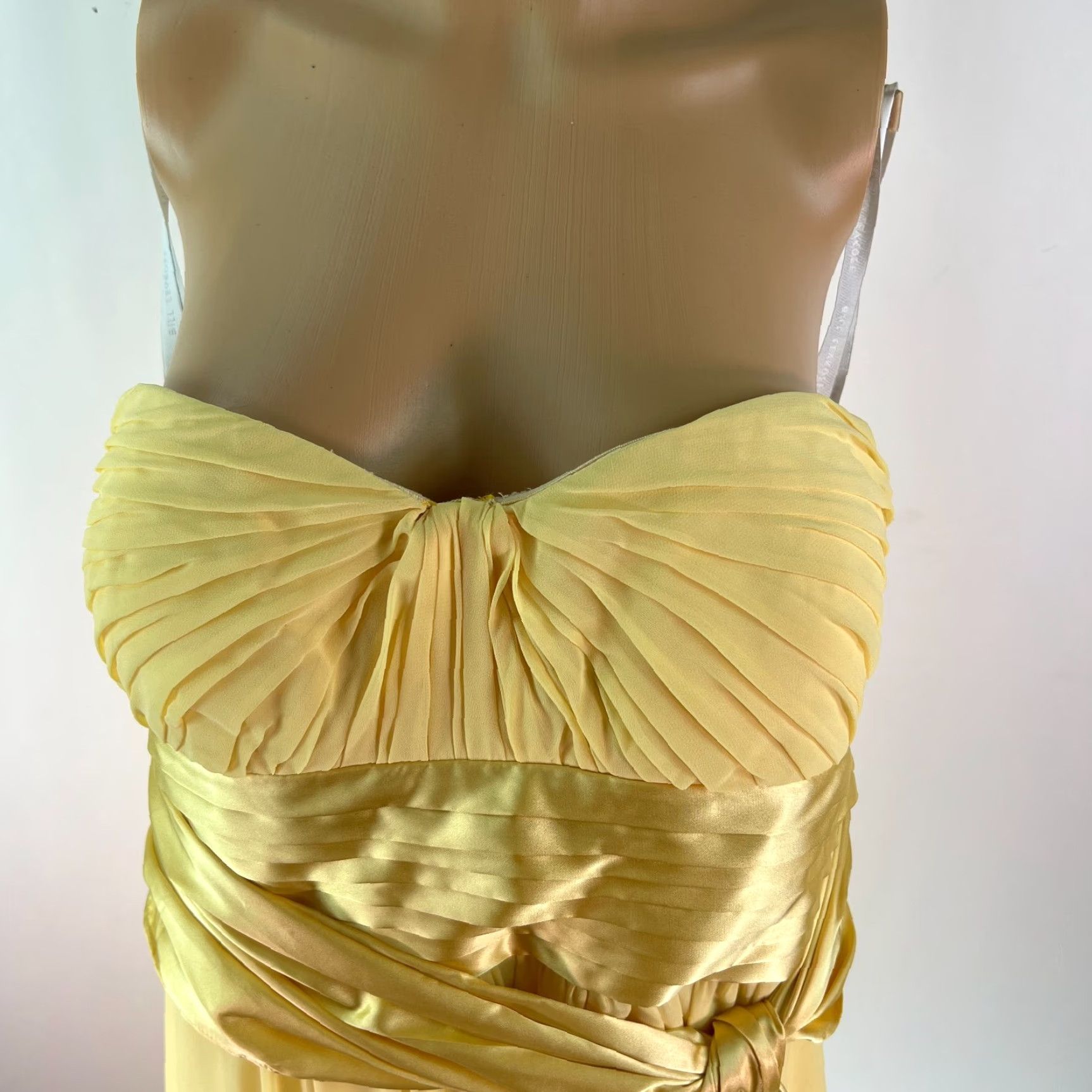 Vintage Bill Levkoff Dress Womens Strapless Yellow Wedding Bridesmaid Maxi Size 12 Size XL / US 12-14 / IT 48-50 - 3 Thumbnail