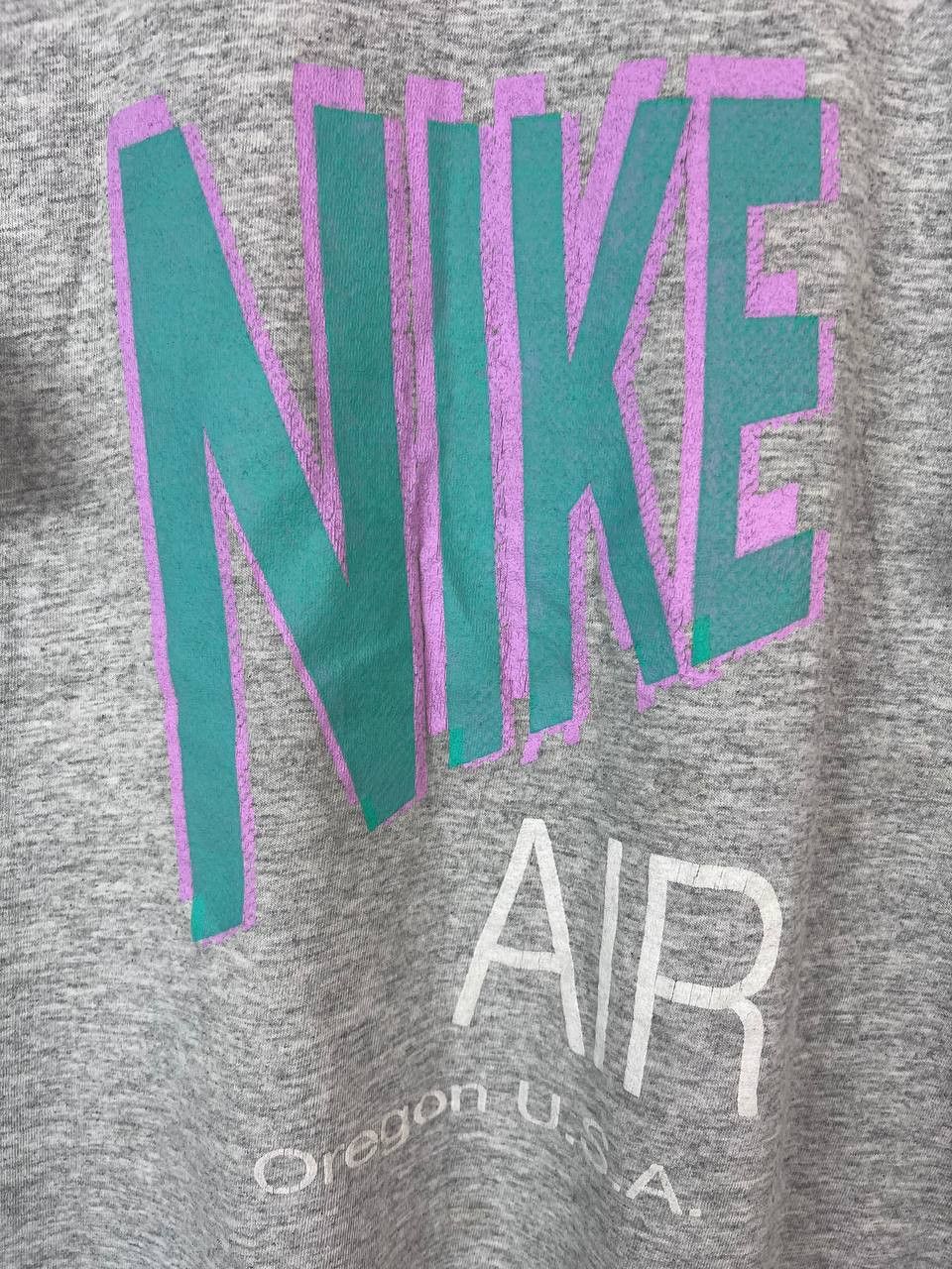 Nike VINTAGE NIKE AIR T-SHIRT 90s BIG LOGO GRAPHIC GREY Sz L Size US L / EU 52-54 / 3 - 2 Thumbnail