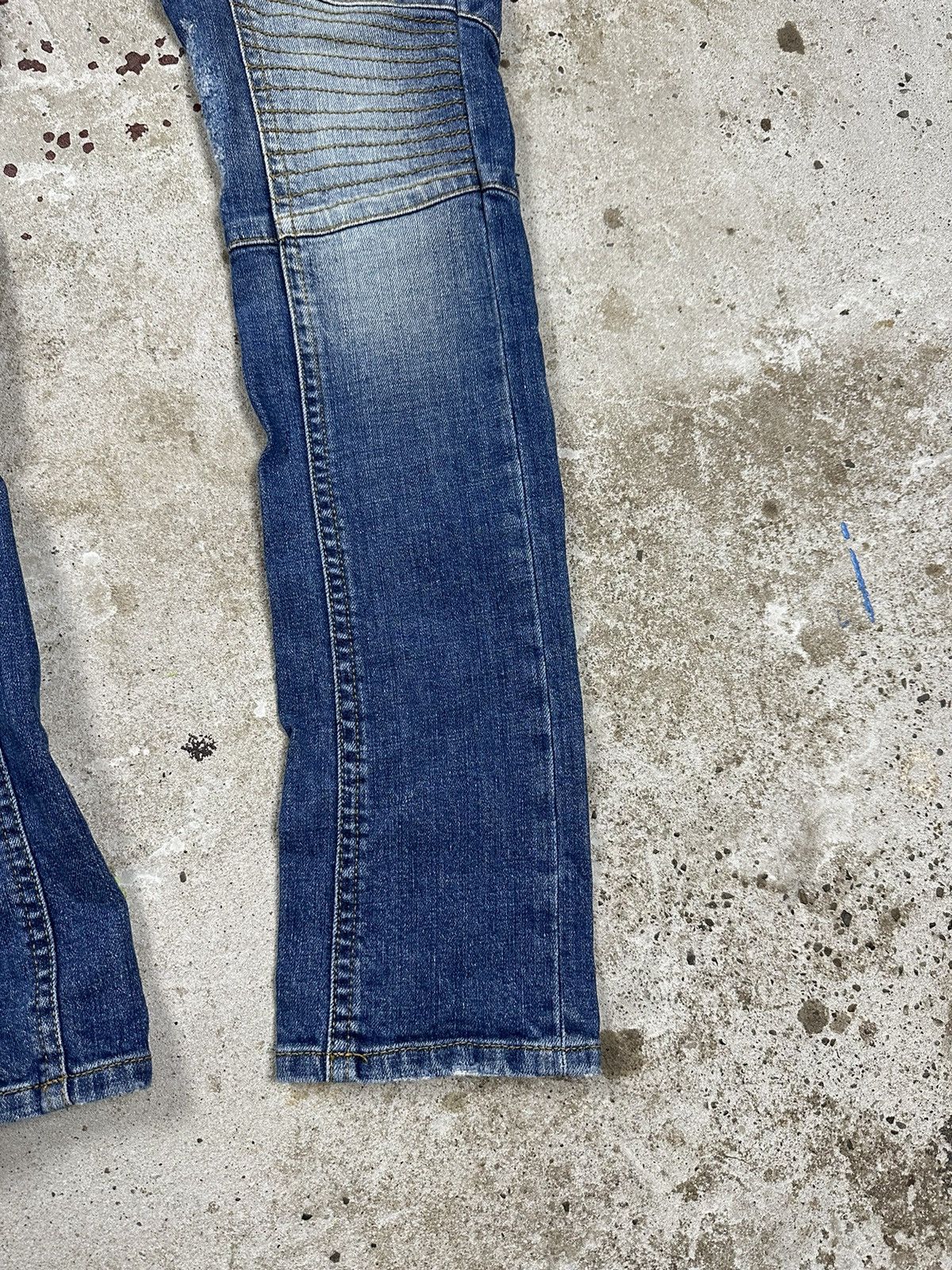 Designer × Japanese Brand By Marlene Birger Denim Biker Moto Jeans Pants Size US 29 - 5 Thumbnail