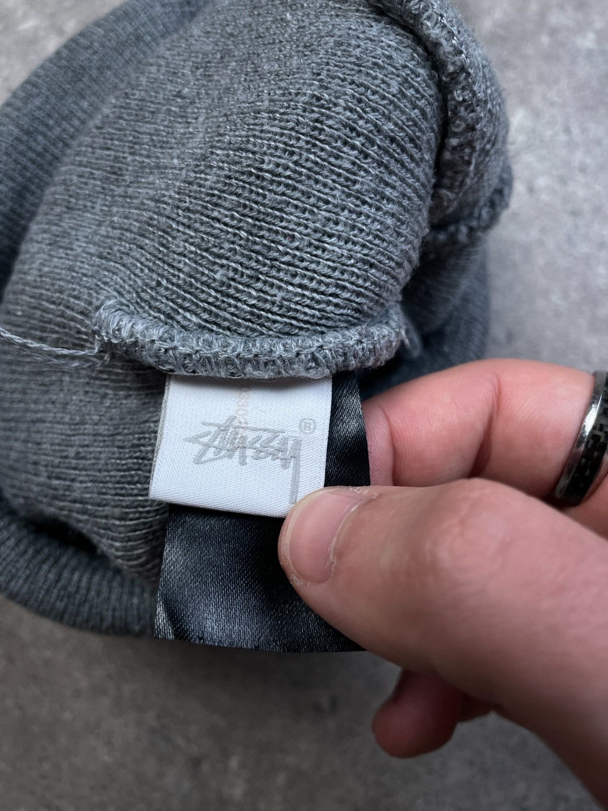 Stussy Stussy Beanie Grey y2k vintage skate hype swag Size ONE SIZE - 3 Thumbnail