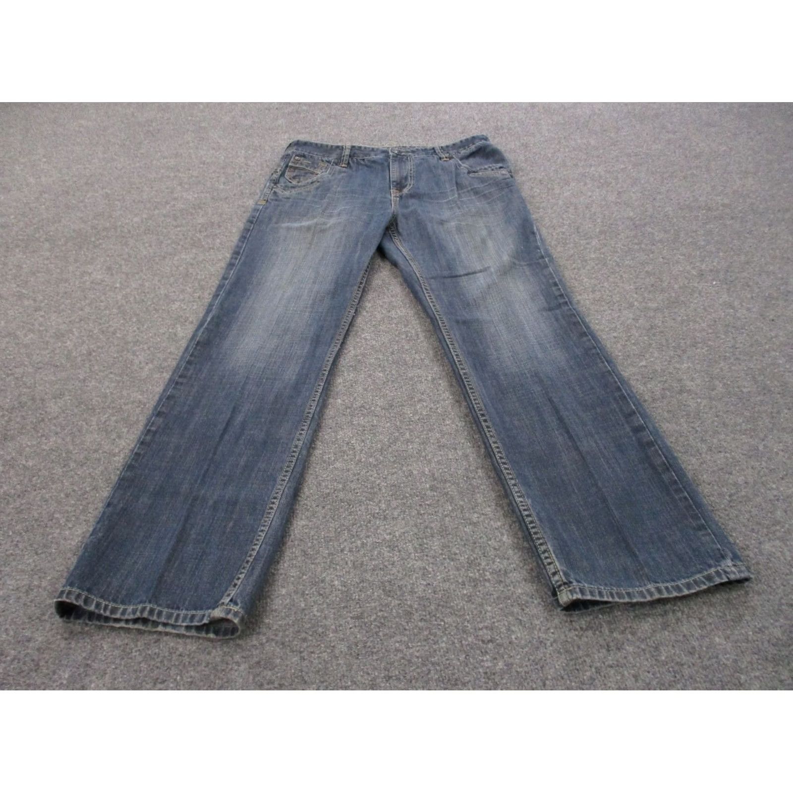 Ecko Unltd. Ecko Unltd Jeans Men Blue Denim Straight Casual Embroidered Y2K Skater Faded 36 Size US 36 / EU 52 - 3 Thumbnail