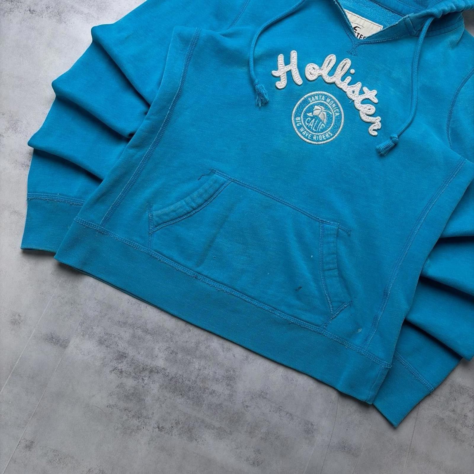 Other Y2K Blue Hollister Surf Grunge Distressed Thermal Hoodie Size M / US 6-8 / IT 42-44 - 4 Thumbnail