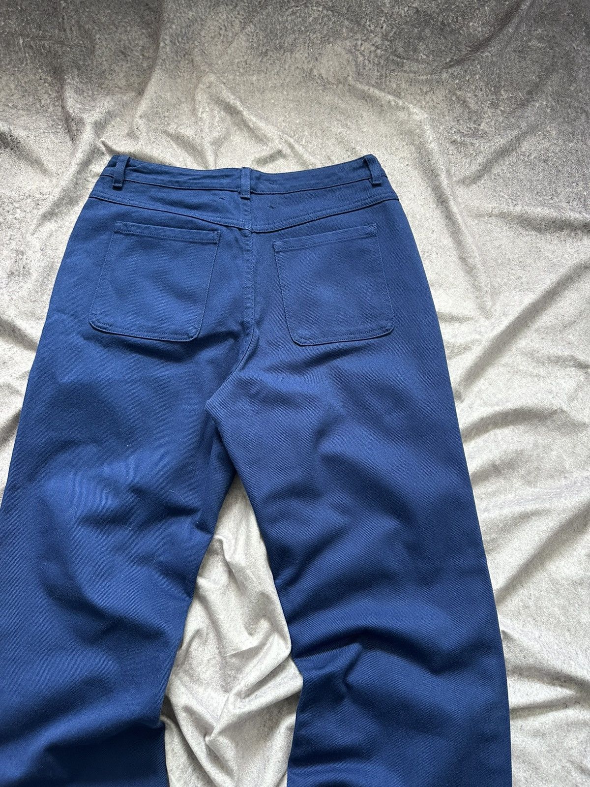 Paloma Wool Paloma Wool Dax Pant EU38 Cream Blue Straight High Waist Size 26" / US 2 / IT 38 - 16 Thumbnail