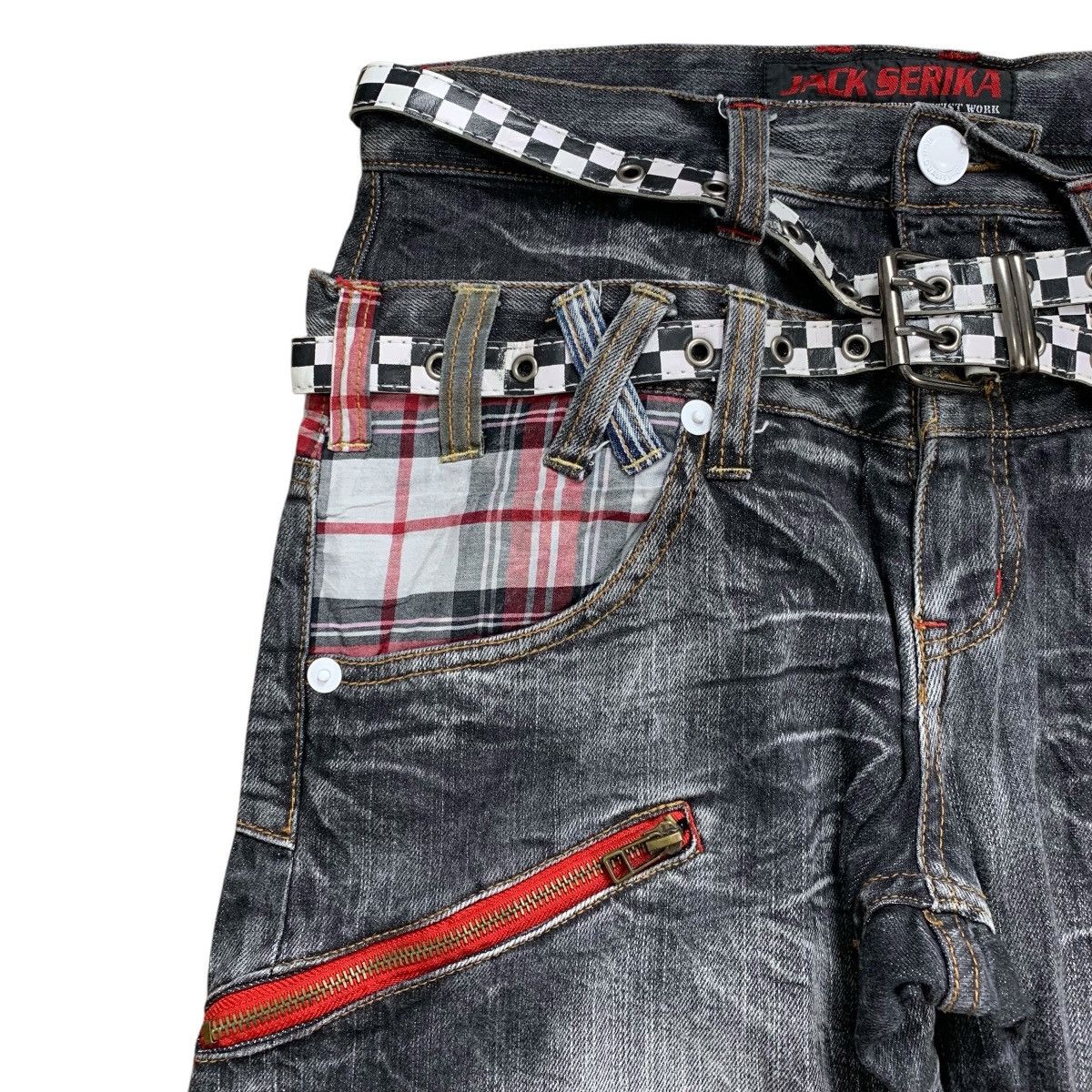 If Six Was Nine × Japanese Brand × Le Grande Bleu (L.G.B.) Lgb Style 2000’s Jack Serika Double Waist Jorts Denim Pants Size US 29 - 5 Thumbnail