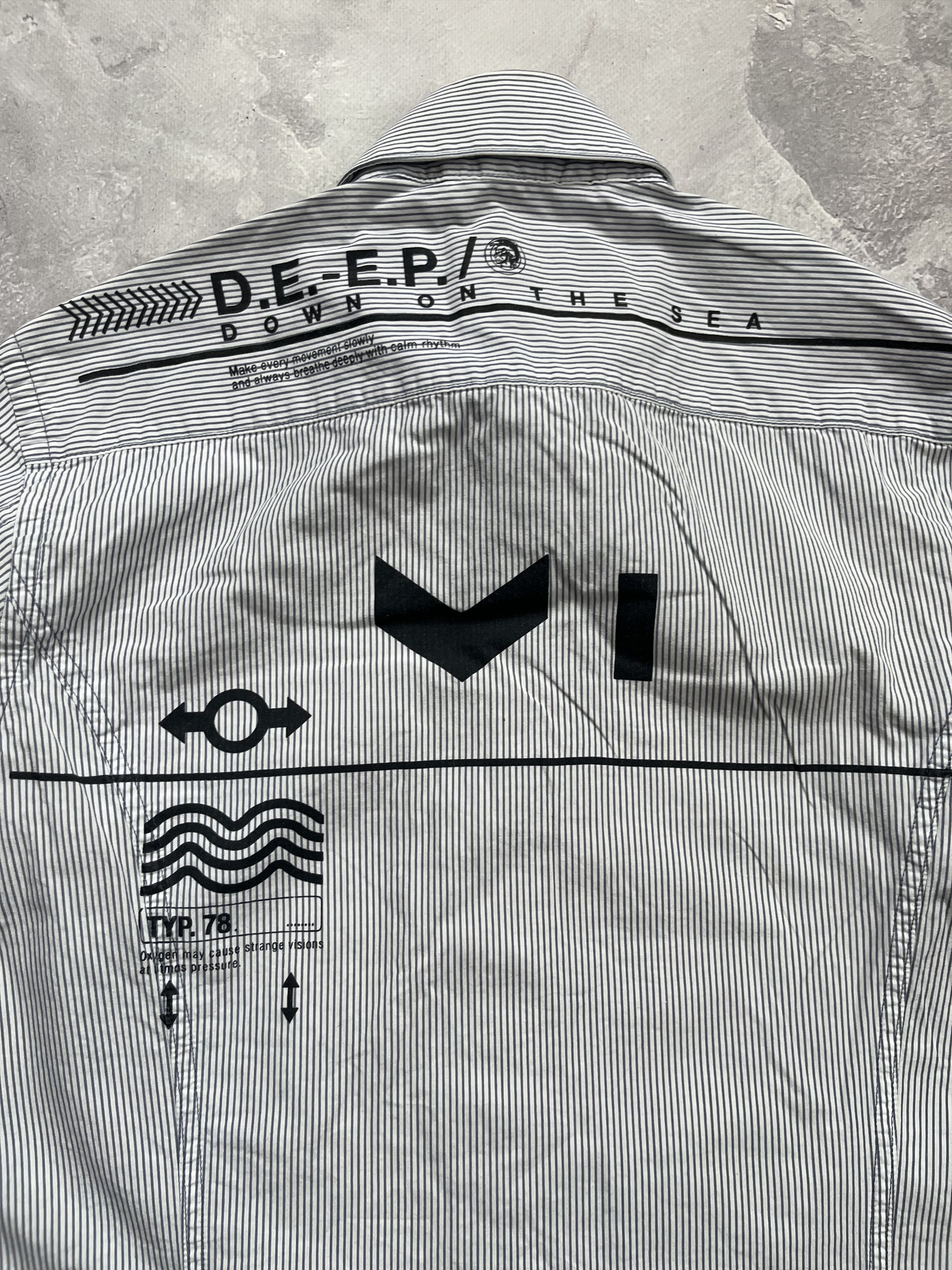 Diesel RARE Diesel DEPT. LIQUID SPACE Striped Button Up Shirt Size US S / EU 44-46 / 1 - 13 Thumbnail