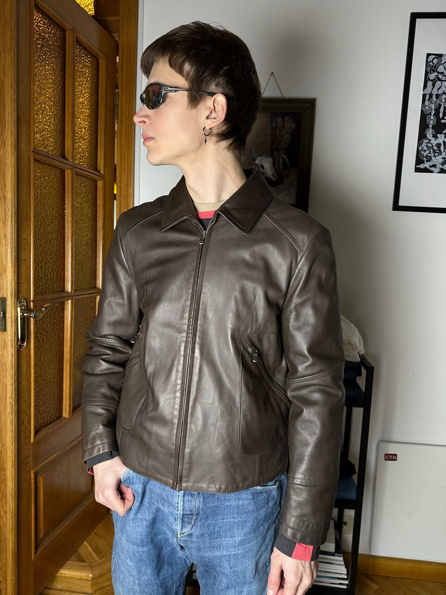 Mercedes-Benz Vintage Mercedes Benz moto Jacket brown chocolate leather Size US S / EU 44-46 / 1 - 10 Thumbnail