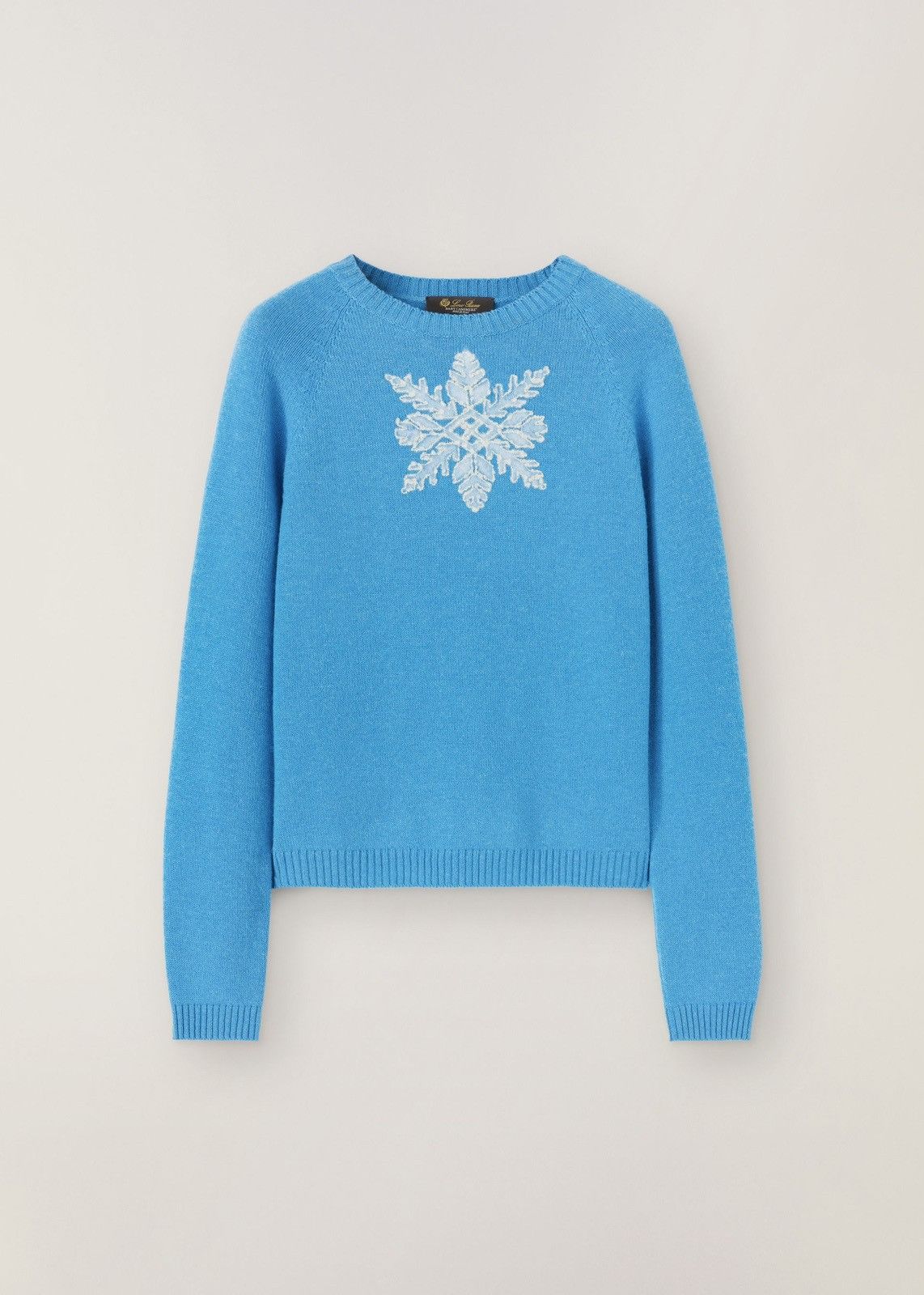 image of Loro Piana O1Loc1C0124 Roundneck Sweater In Blue, Women's (Size Large)