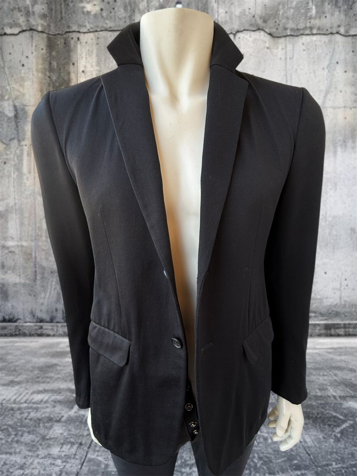 Prada Slim Fit Black Blazer Sport Jacket –Nylon Cotton Mix Size 36R - 13 Thumbnail