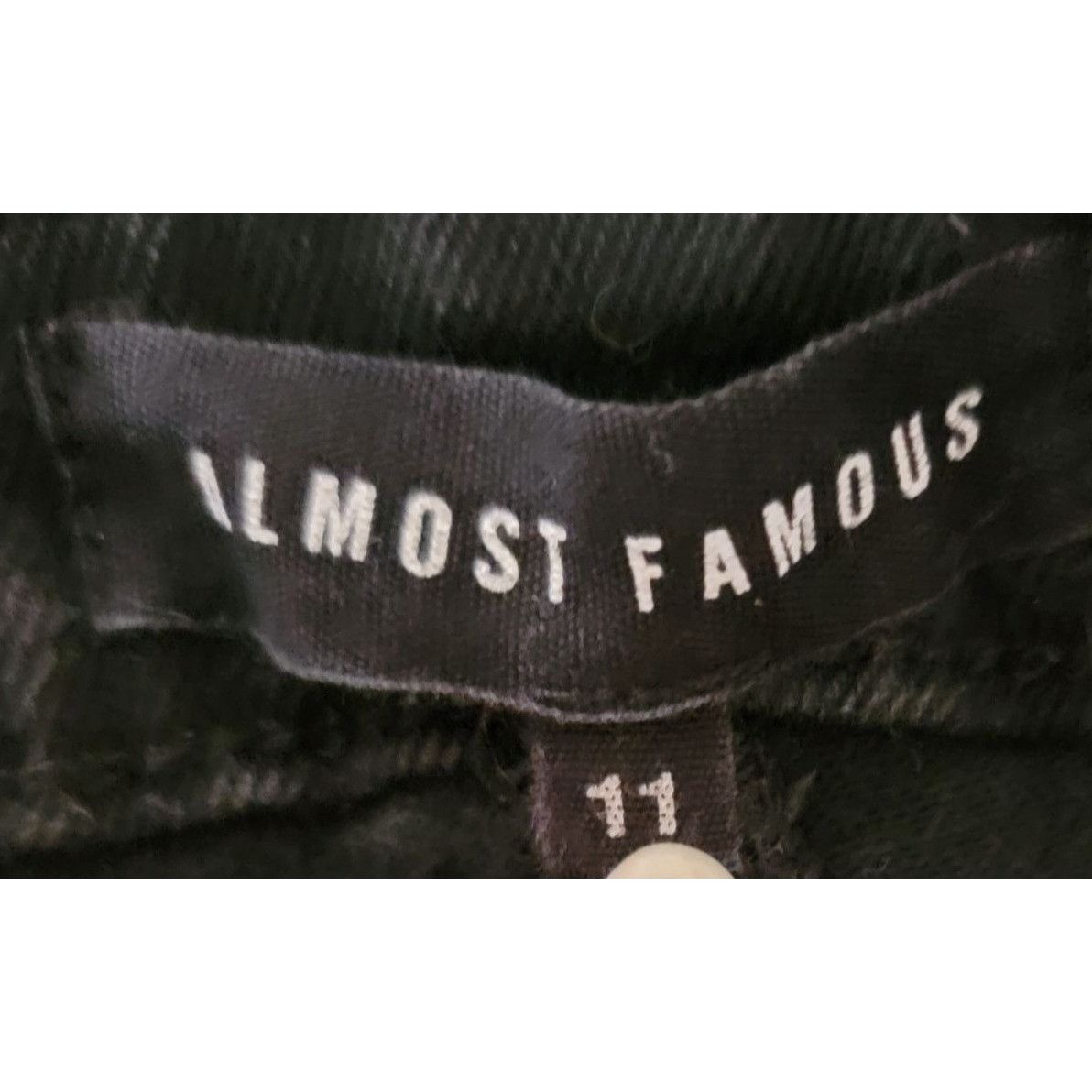 Almost Famous Almost Famous Womens Black Distressed Denim Shorts Size 11 Size 28" / US 6 / IT 42 - 2 Thumbnail